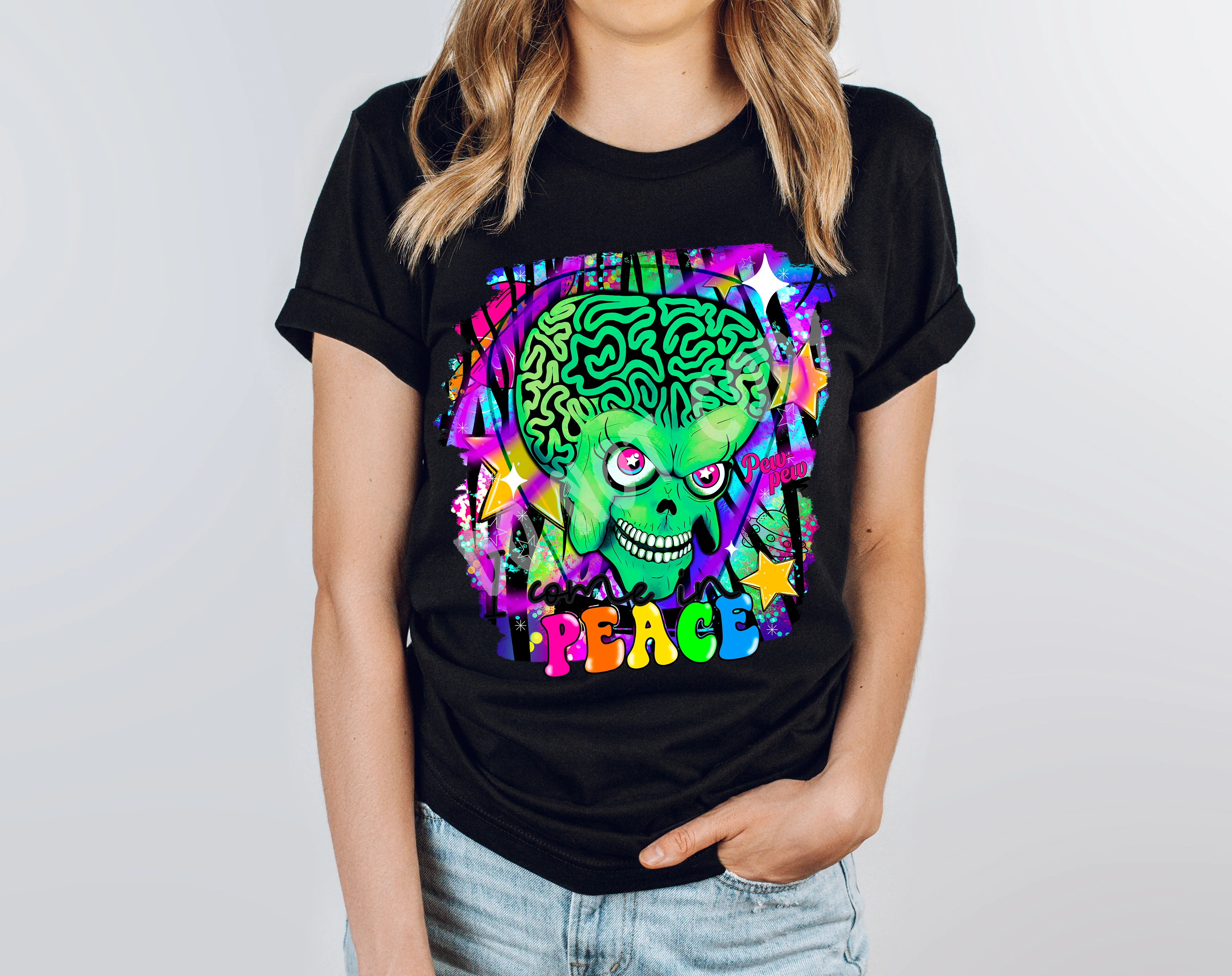 90'S COME IN PEACE TEE - Image 2
