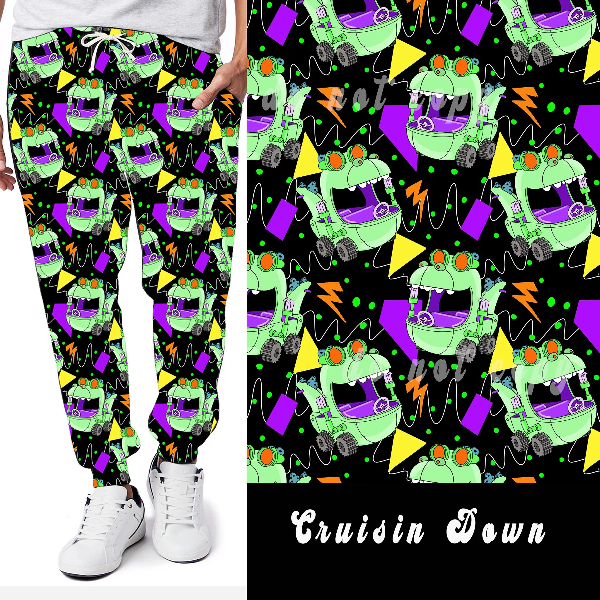 90'S TOON RUN-CRUISIN DOWN LEGGINGS/JOGGERS - Image 2