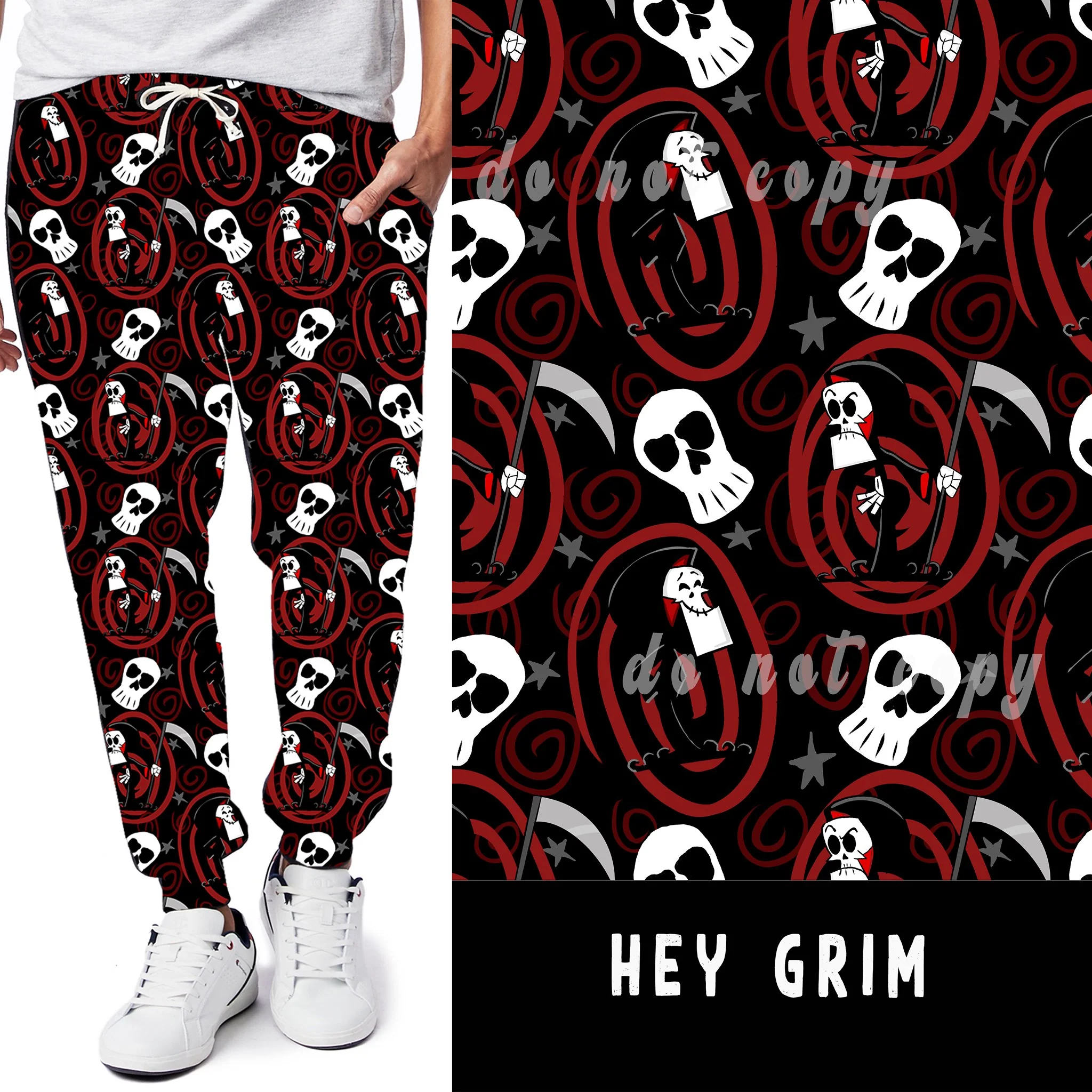 90'S TOON RUN- HEY GRIM LEGGINGS/JOGGERS - Image 2