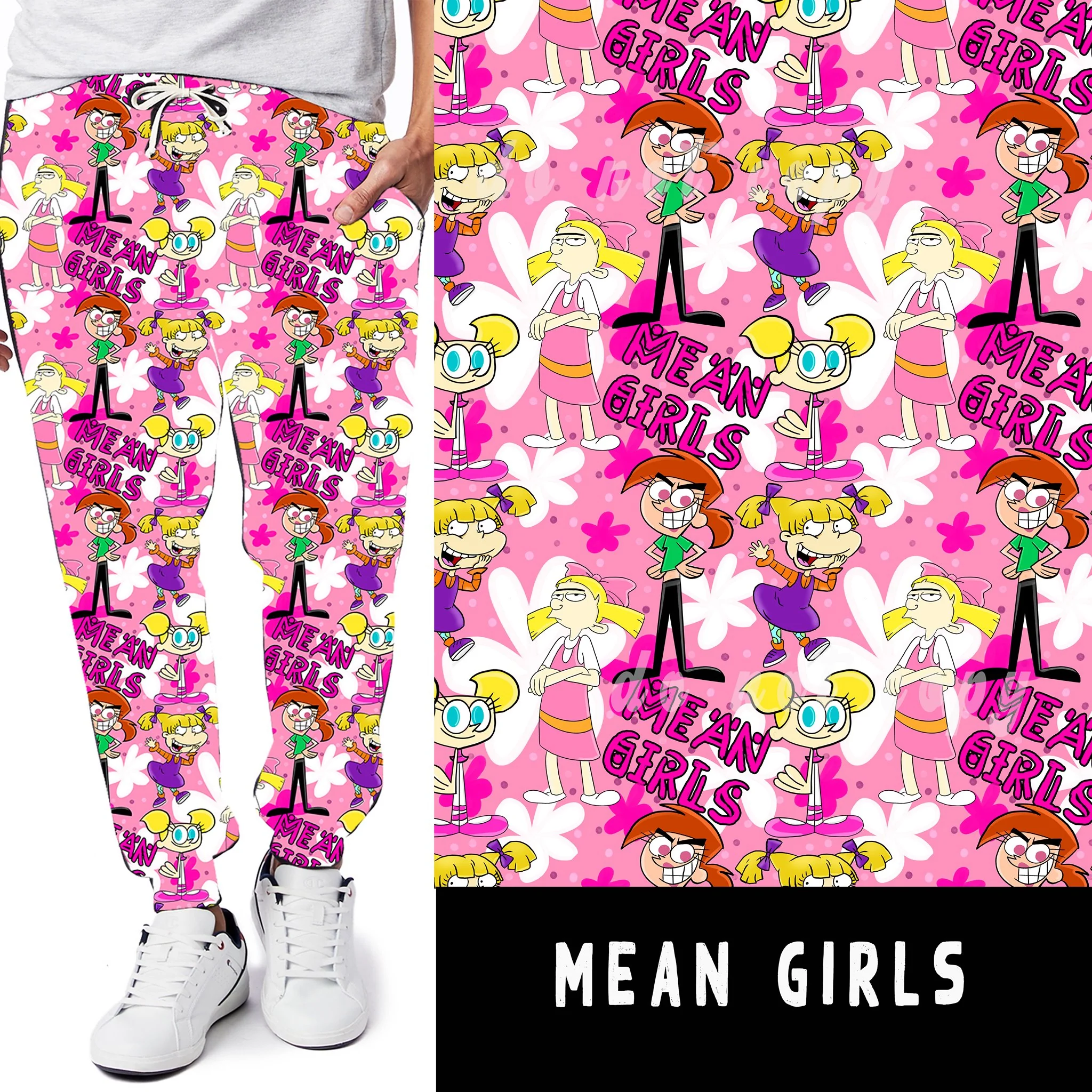 90'S TOON RUN- MEAN GIRLS LEGGINGS/JOGGERS - Image 2