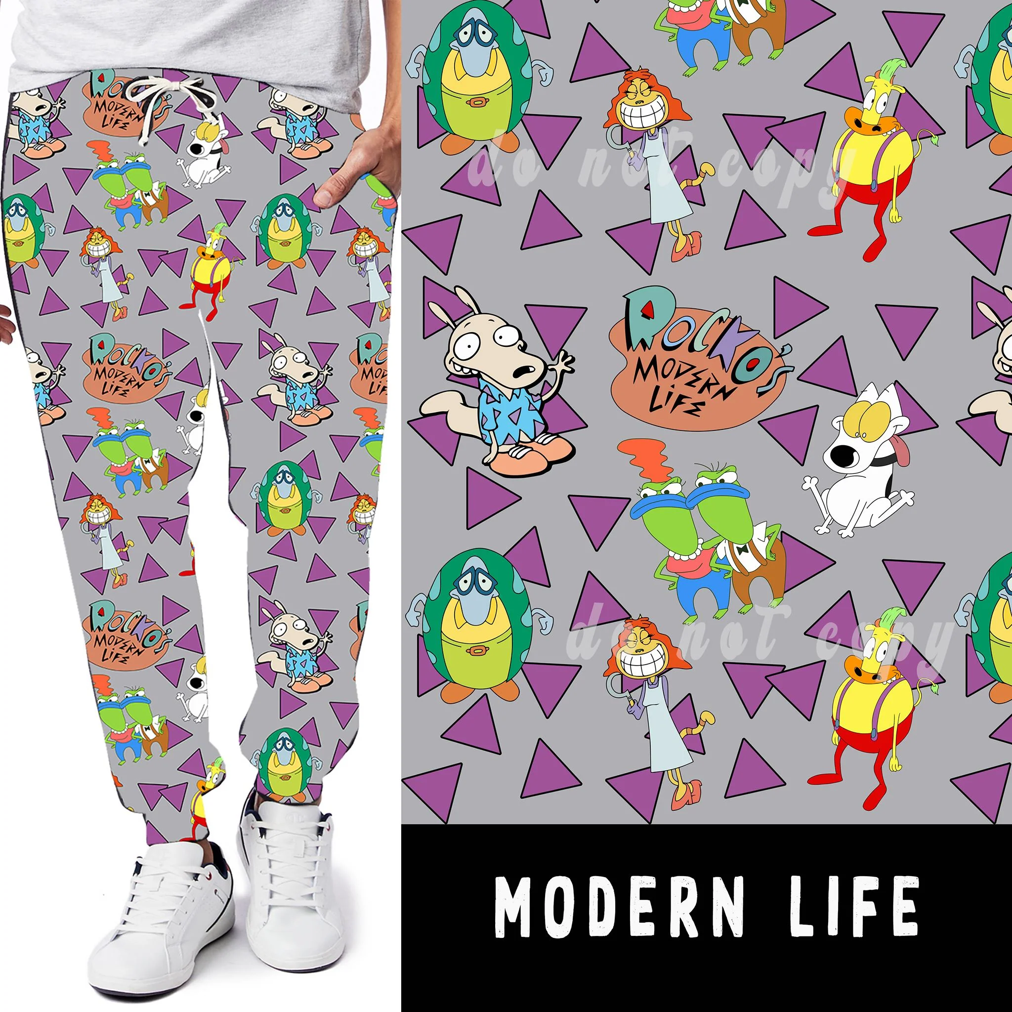 90'S TOON RUN- MODERN LIFE LEGGINGS/JOGGERS - Image 2