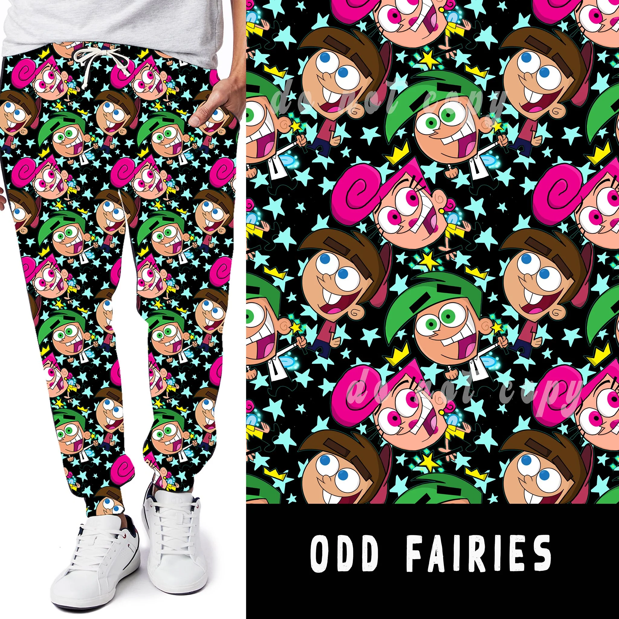 90'S TOON RUN- ODD FAIRIES LEGGINGS/JOGGERS - Image 2