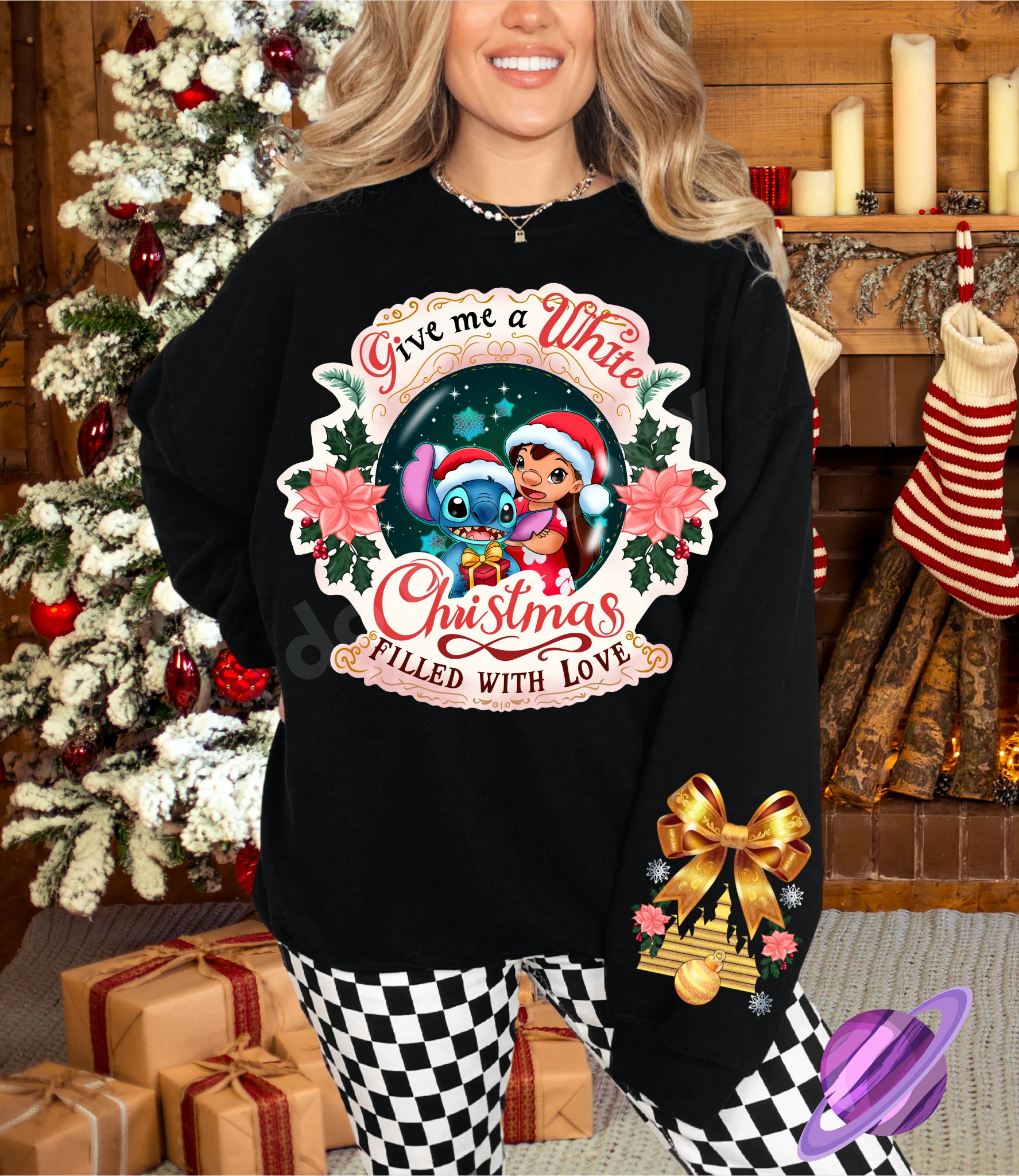 ALIEN EXPERI- CREWNECK SWEATSHIRT W/ SLEEVE PRINT