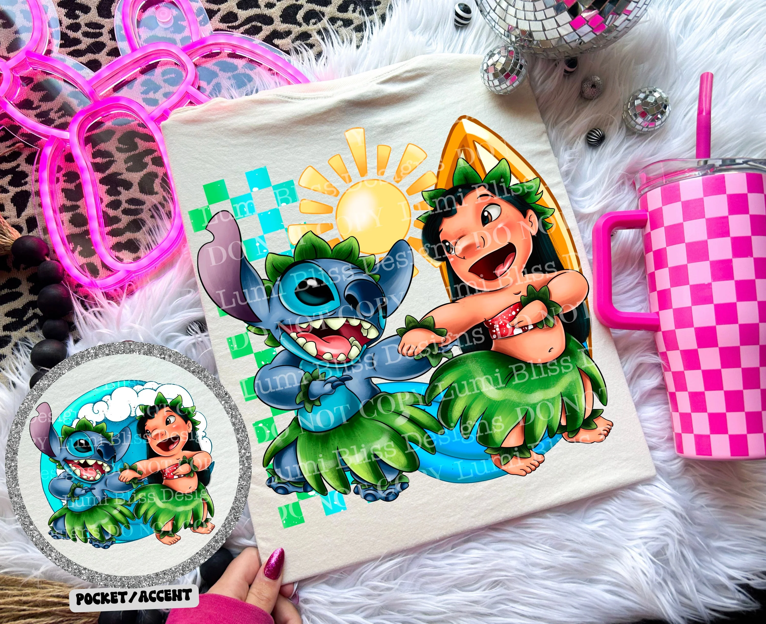 ALOHA BUDDIES DOUBLE SIDED TEE