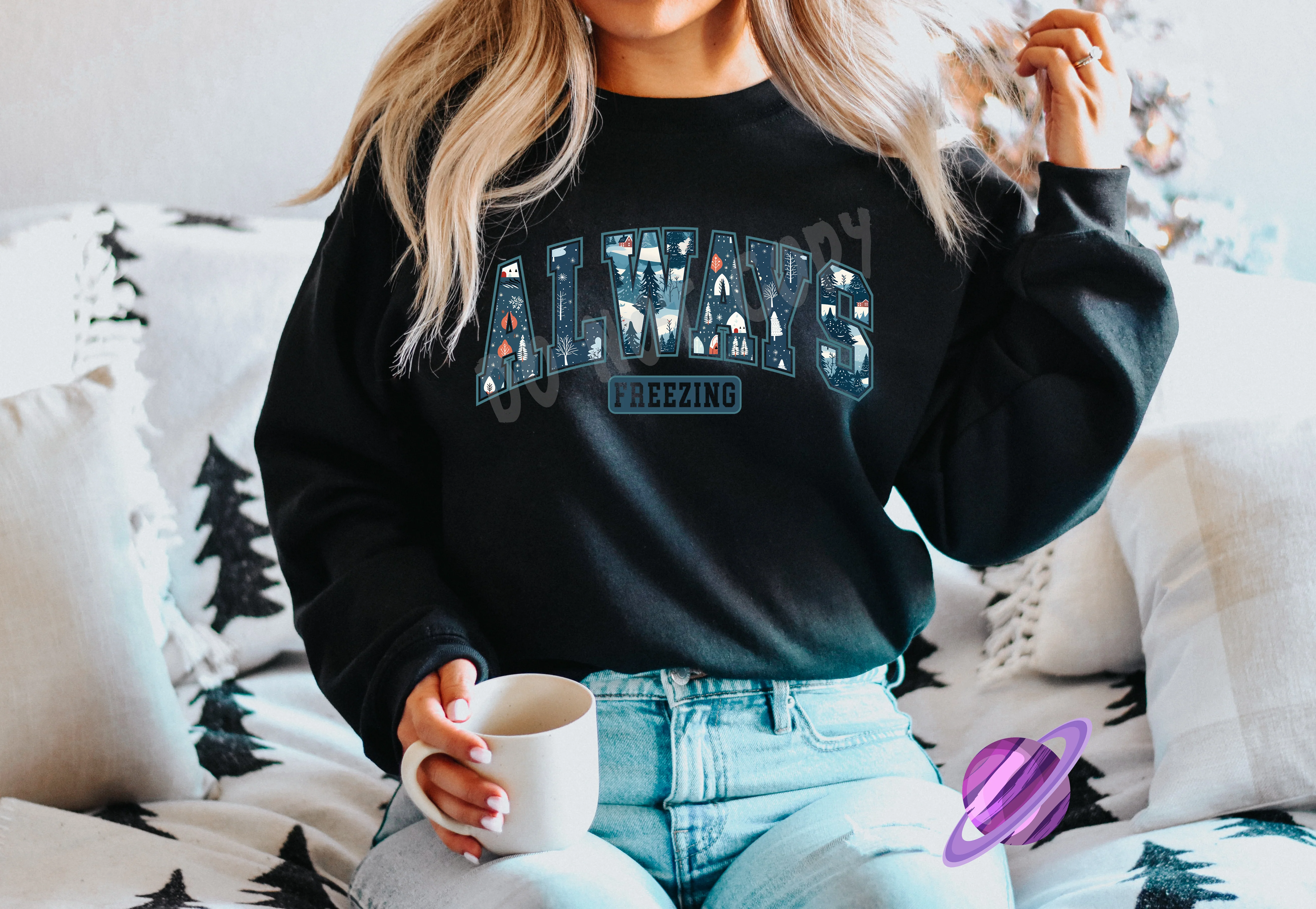 ALWAYS FREEZIN MOUNTAIN - CREW NECK SWEATSHIRT