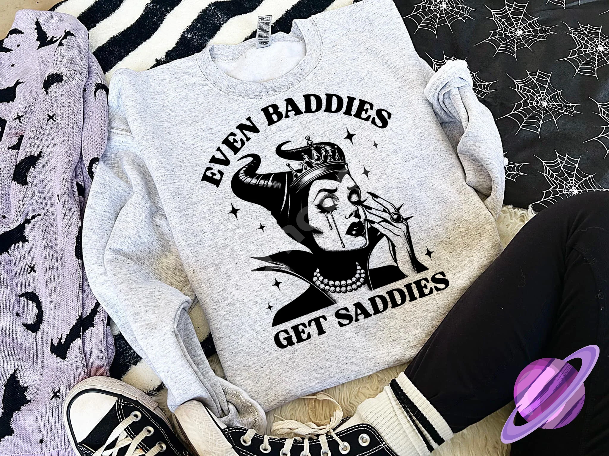BADDIES SADDIES- CREW NECK SWEATSHIRT