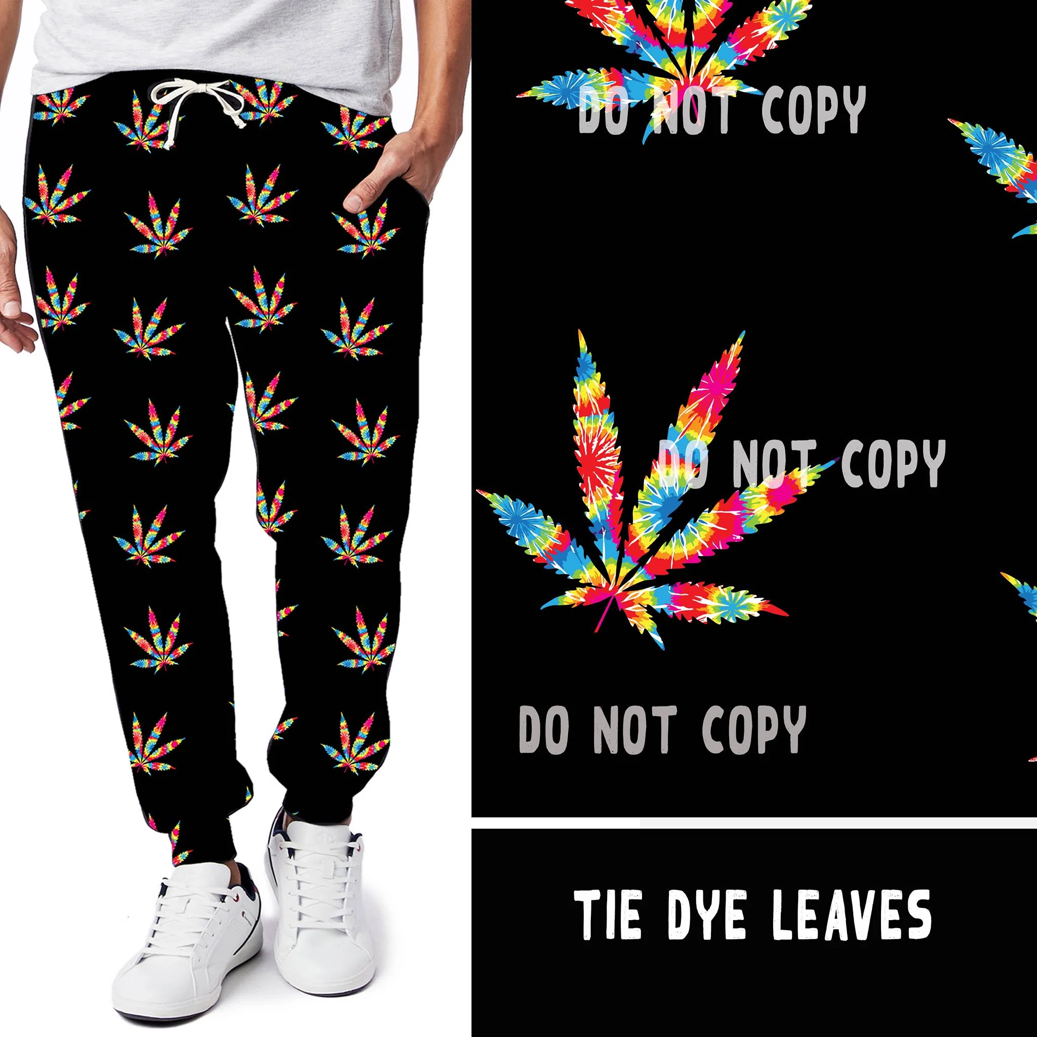 BATCH 60-TIE DYE LEAVES LEGGINGS/JOGGERS - Image 2