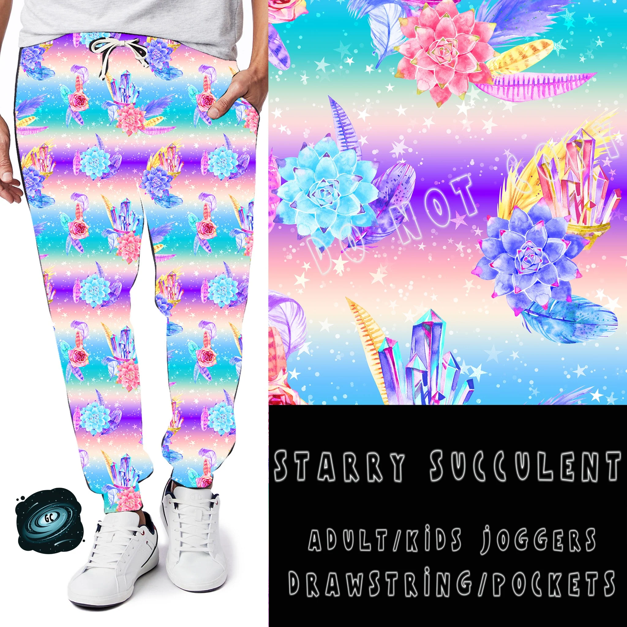BATCH 65- STARRY SUCCULENT LEGGINGS/CAPRI/JOGGERS - Image 3