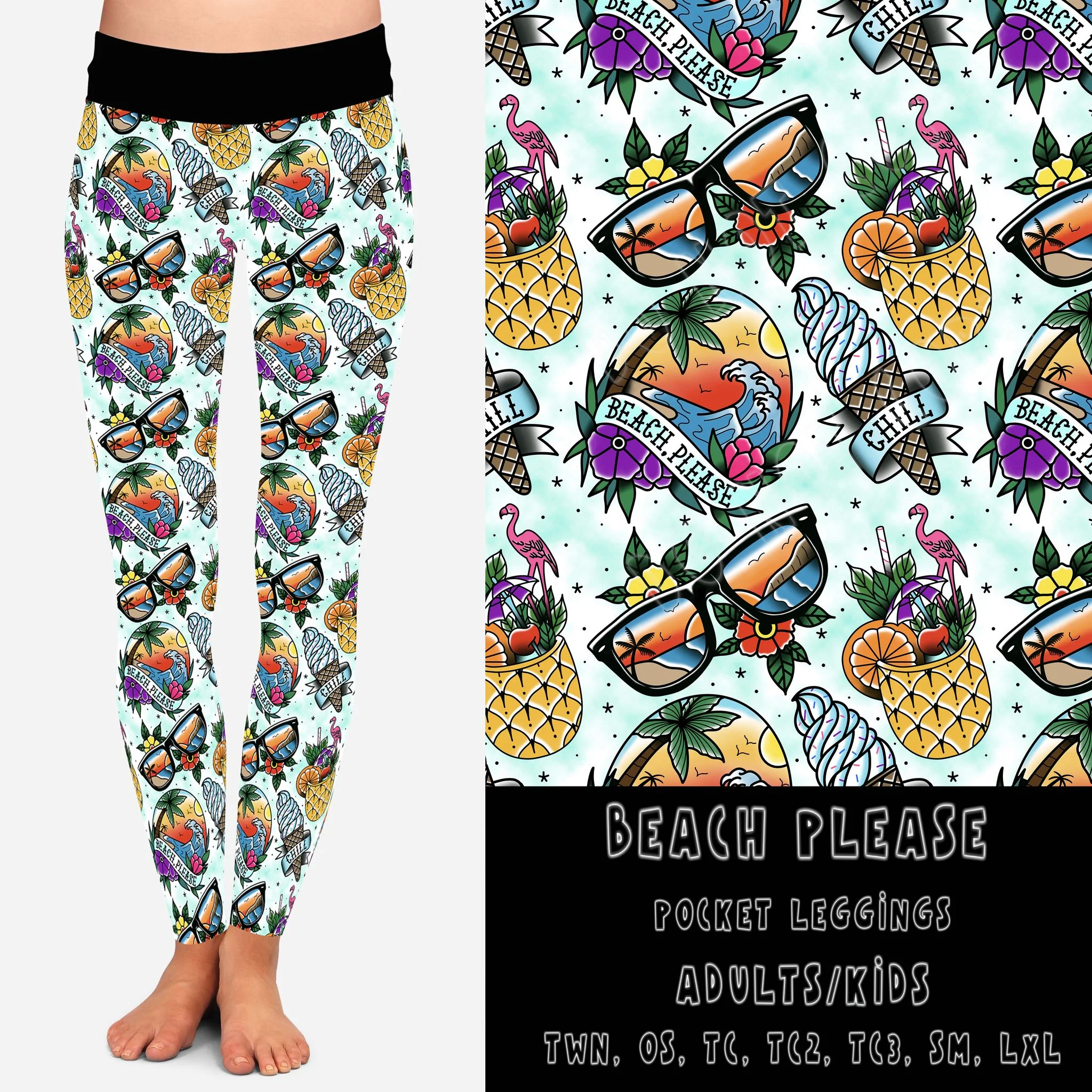 BATCH 66- BEACH PLEASE-LEGGING/JOGGER - Image 2