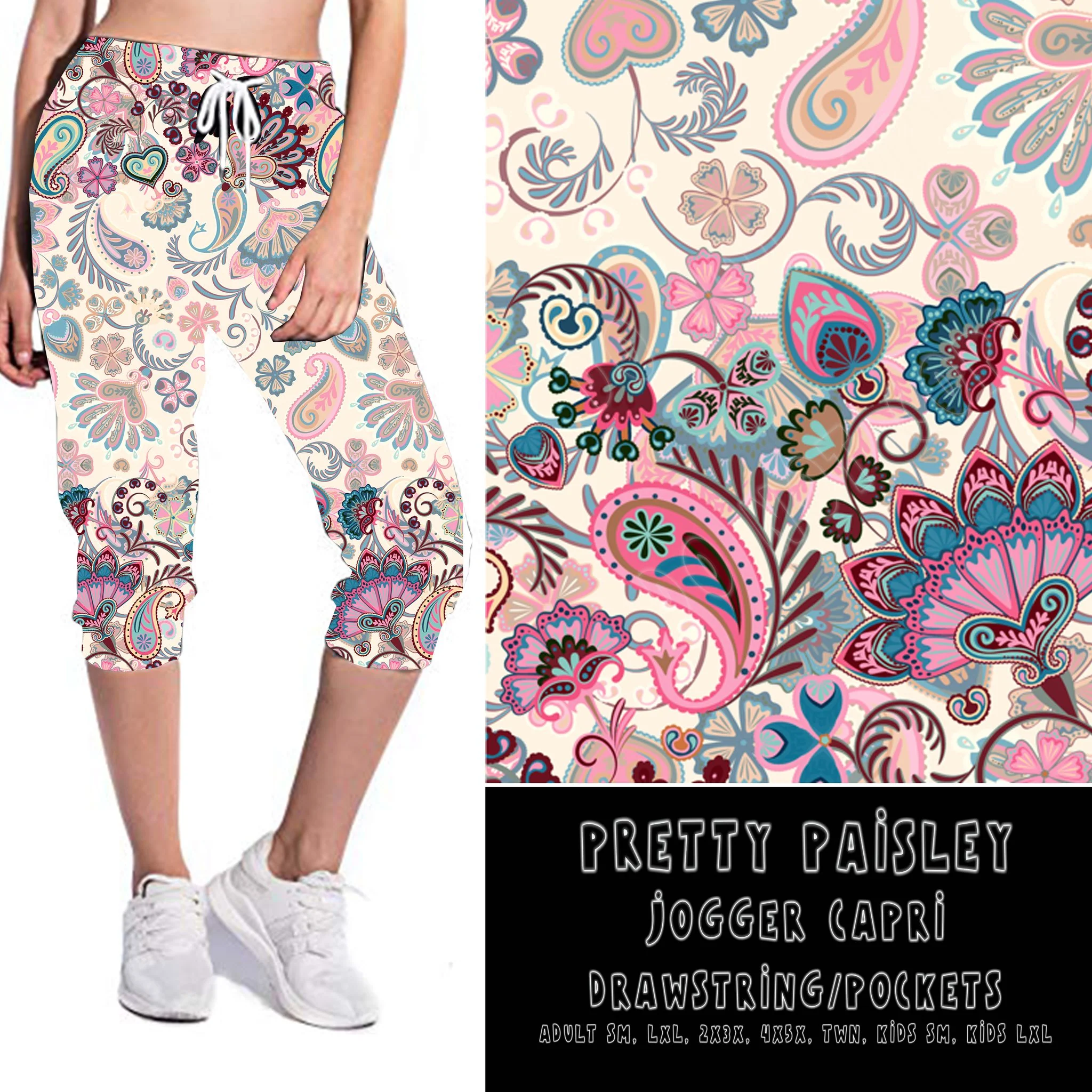 BATCH 67- PRETTY PAISLEY-LEGGINGS/CAPRI/JOGGER/JOGGER CAPRI - Image 2