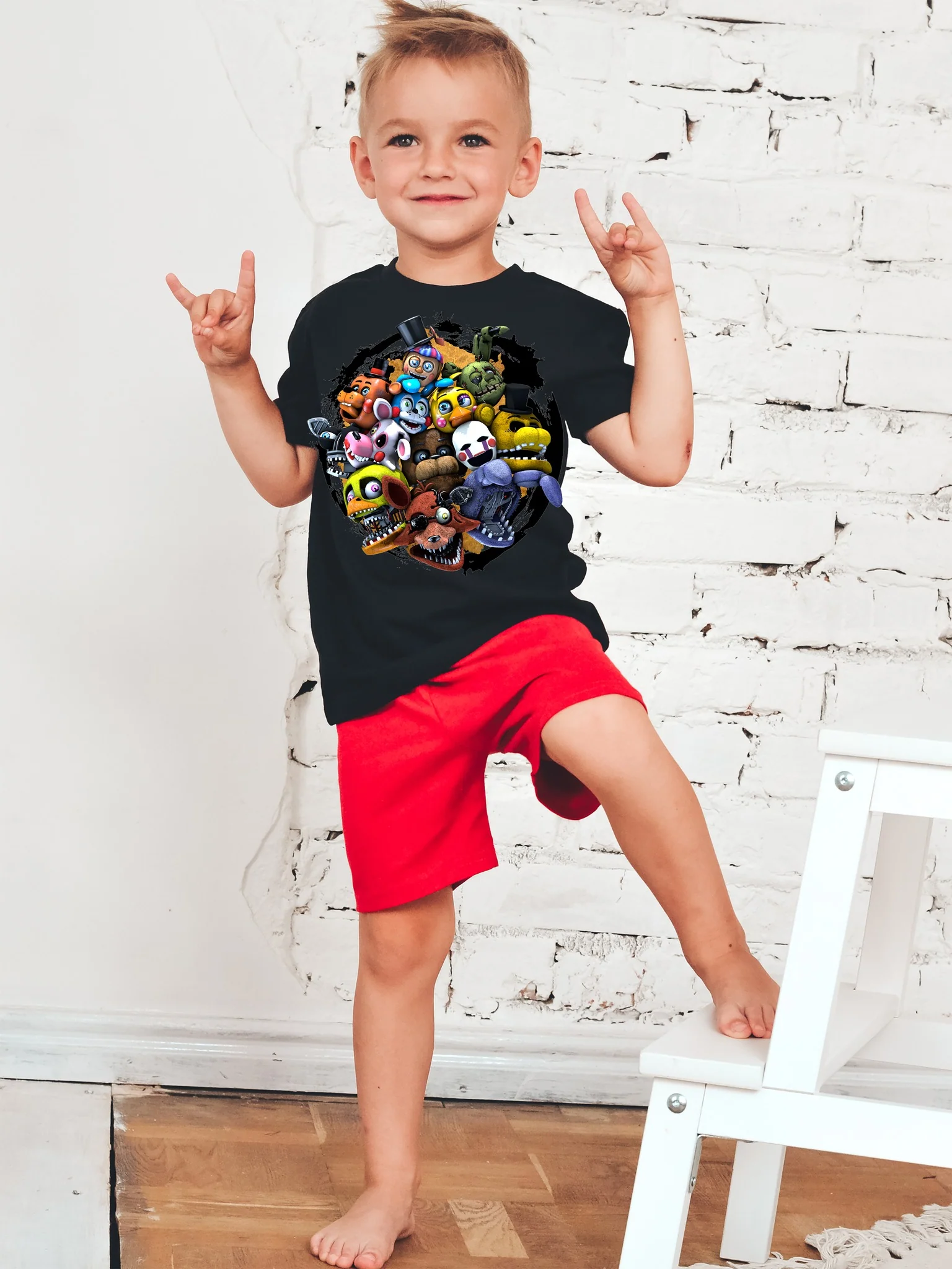 BATCH 67-SCARY PIZZA UNISEX TEE ADULTS/KID