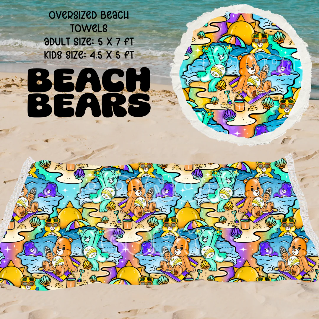Beach Bears -OVERSIZED BEACH TOWEL 6-PREORDER CLOSING 3/20