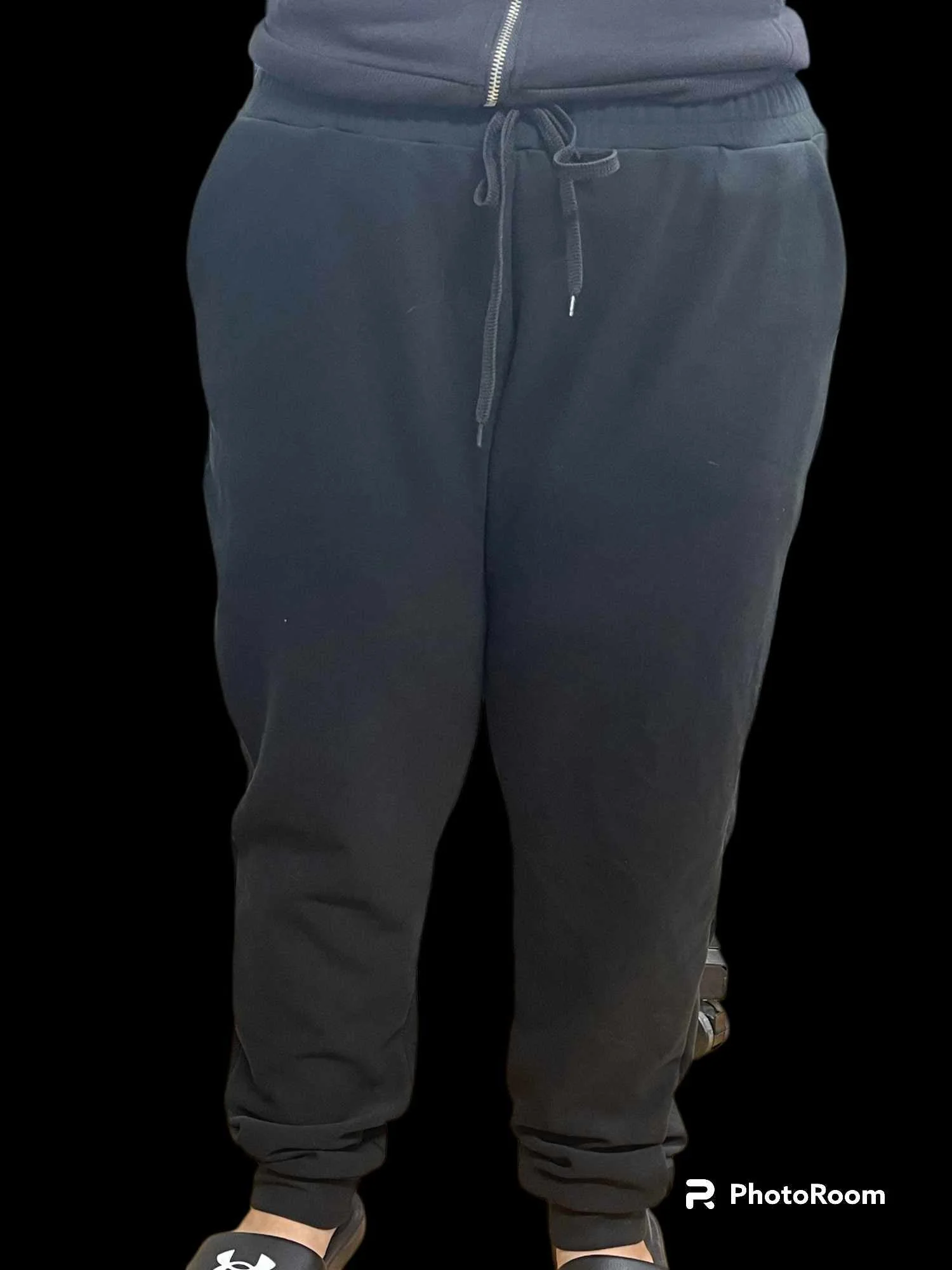 BLACK PAISLEY - BUTTER FLEECE LINED UNISEX JOGGERS - Image 4