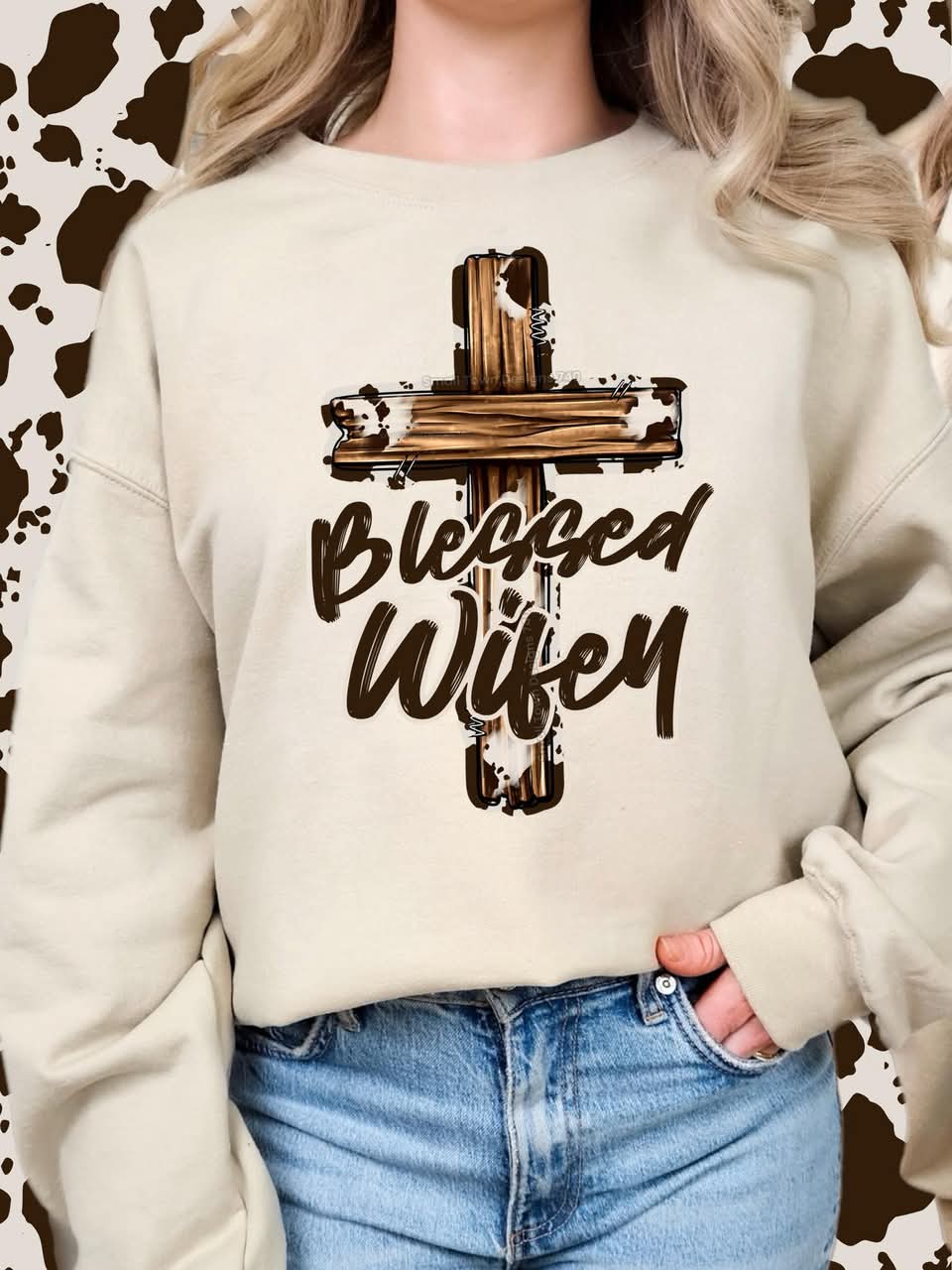 BLESSED CROSS NAME COLLECTION SWEATSHIRT (Multiple Options) - Image 2