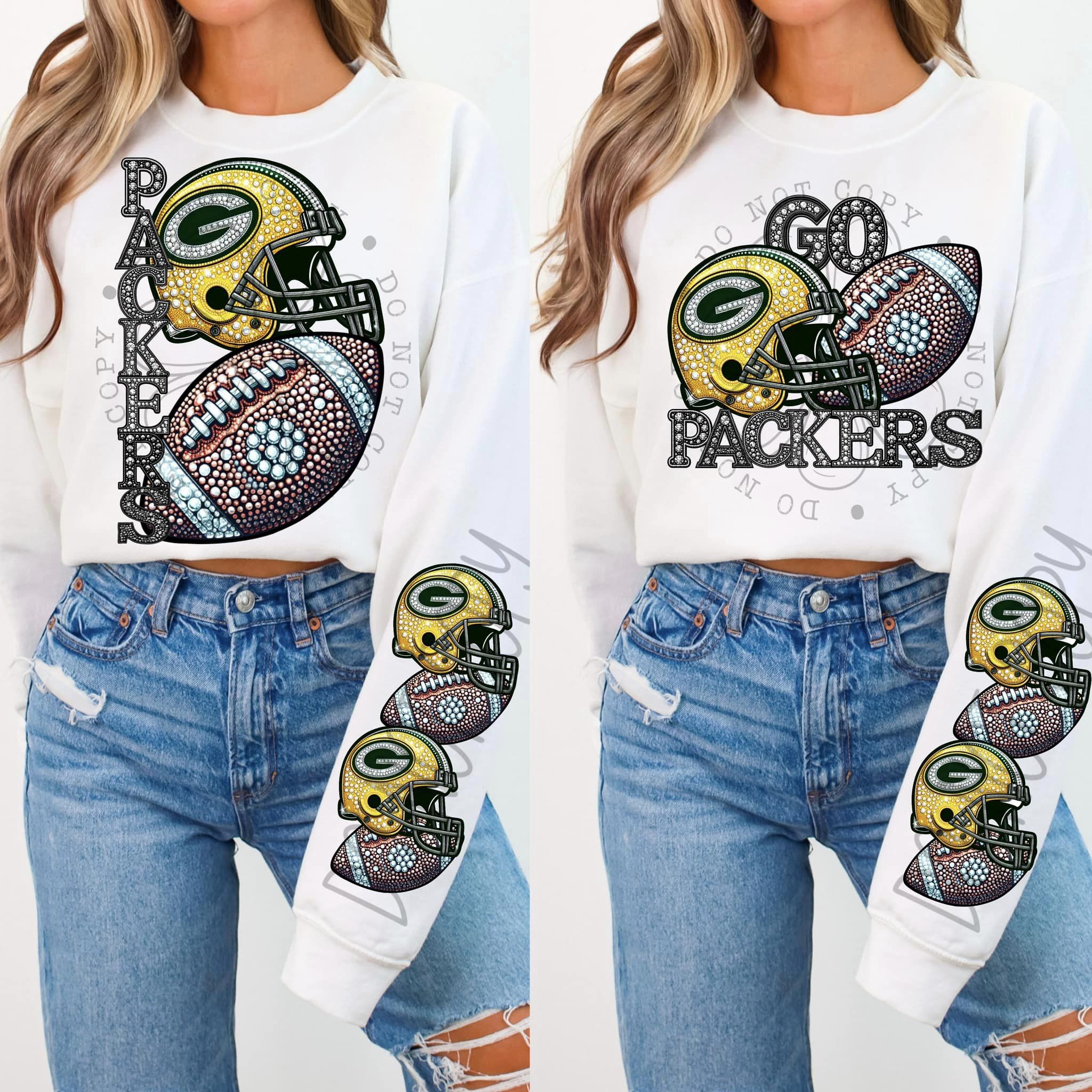 BLING G-BAY CREWNECK SWEATSHIRT W/ SLEEVE PRINT