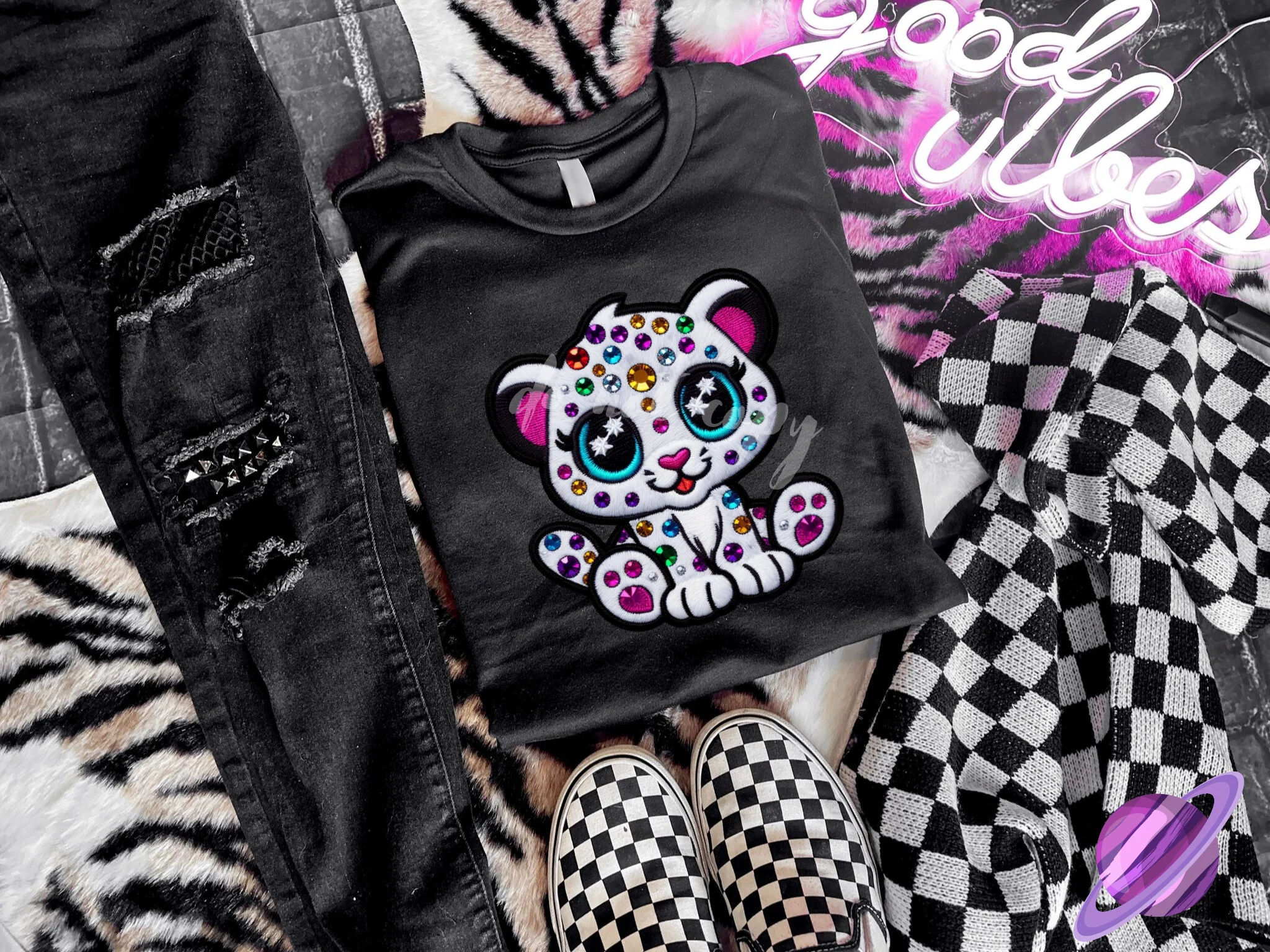 BLING KITTY 3 UNISEX TEE ADULTS/KIDS