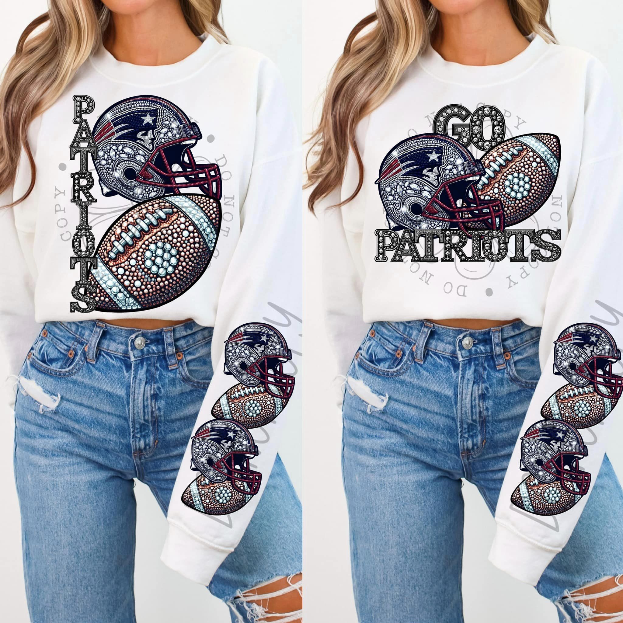 BLING PATS SWEATSHIRT W/ SLEEVE PRINT