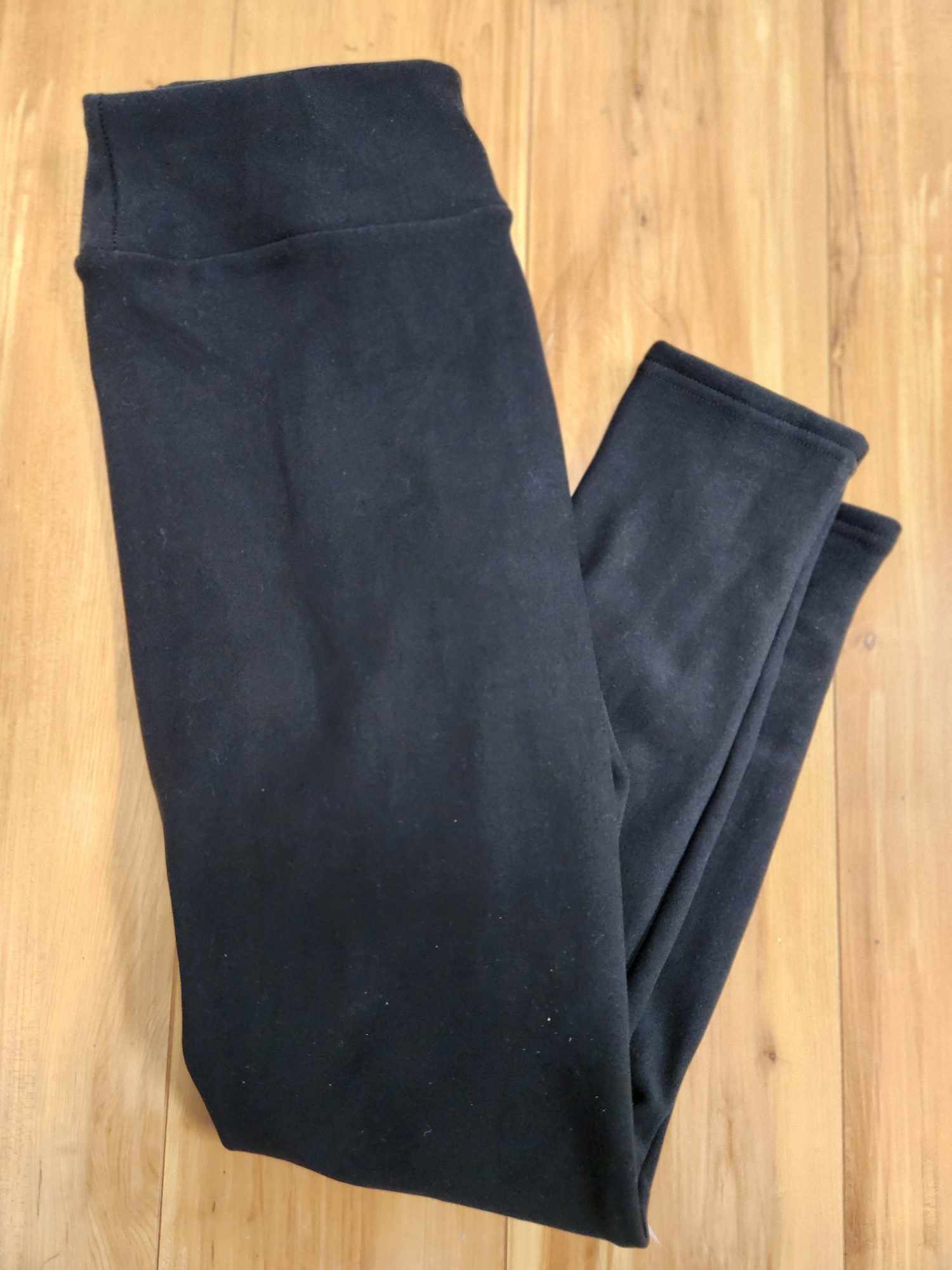 BLUE PLAID - BUTTER FLEECE LINED LEGGINGS - Image 3