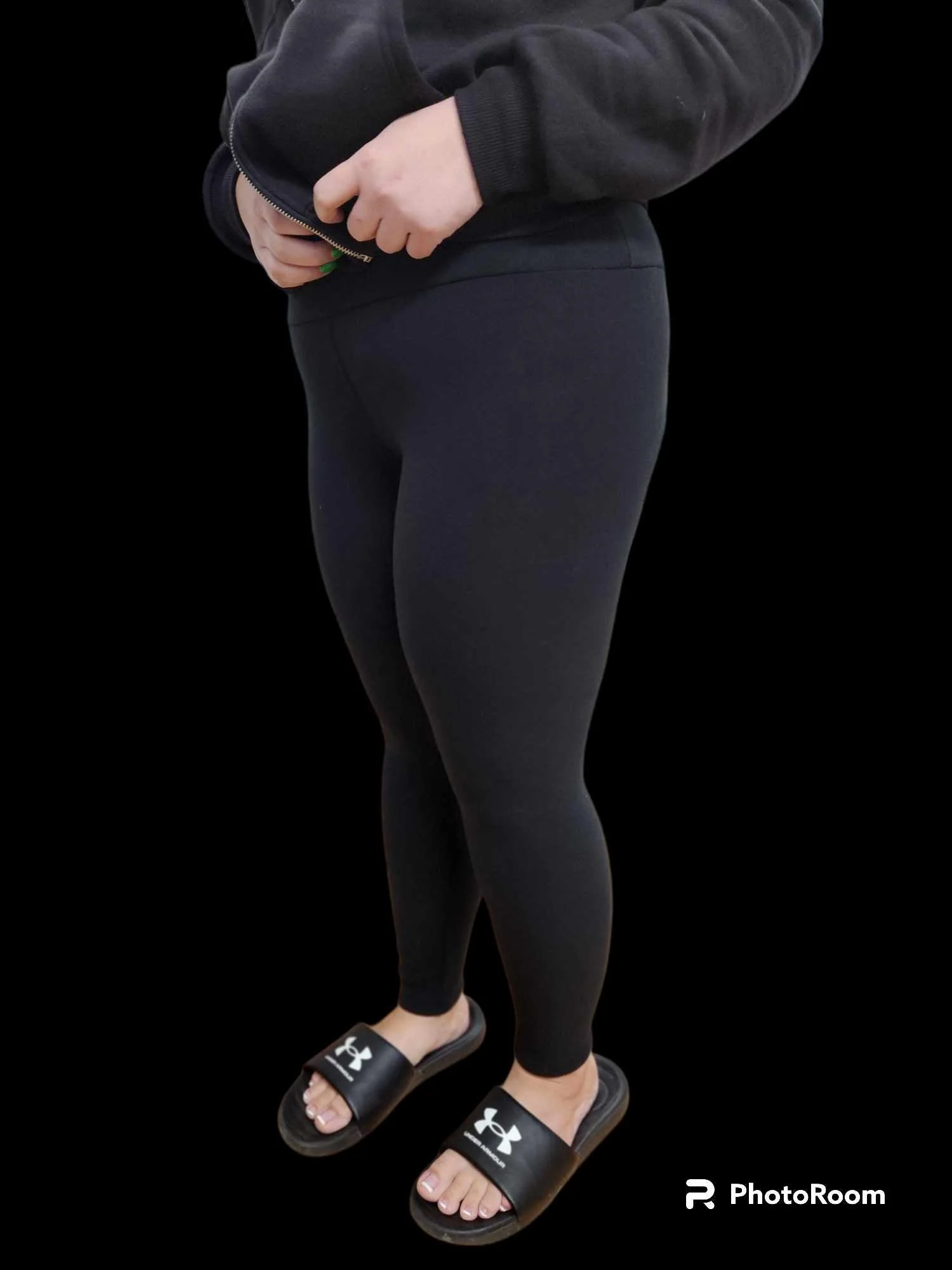 BLUE PLAID - BUTTER FLEECE LINED LEGGINGS - Image 6