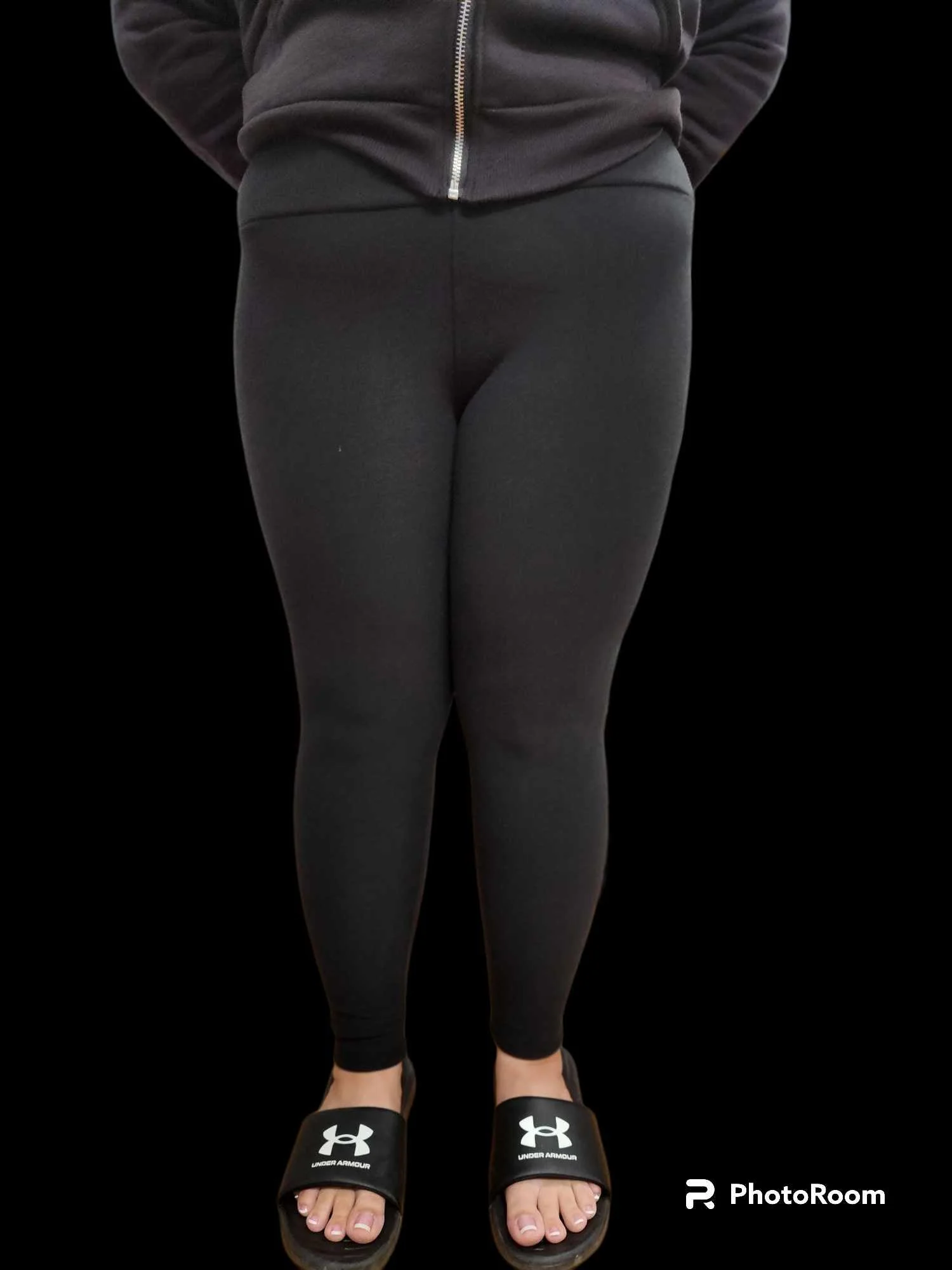 BLUE PLAID - BUTTER FLEECE LINED LEGGINGS - Image 7