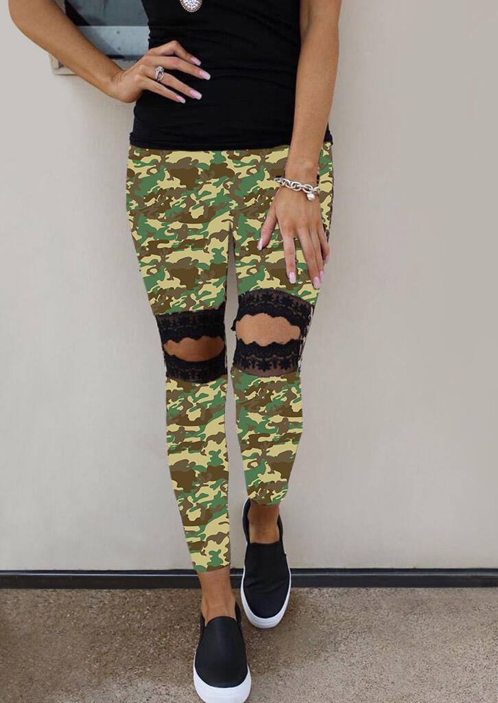 CAMO LACE KNEE FULL/DIPPED LACE CAPRI/SIDE LACE CAPRI - Image 2