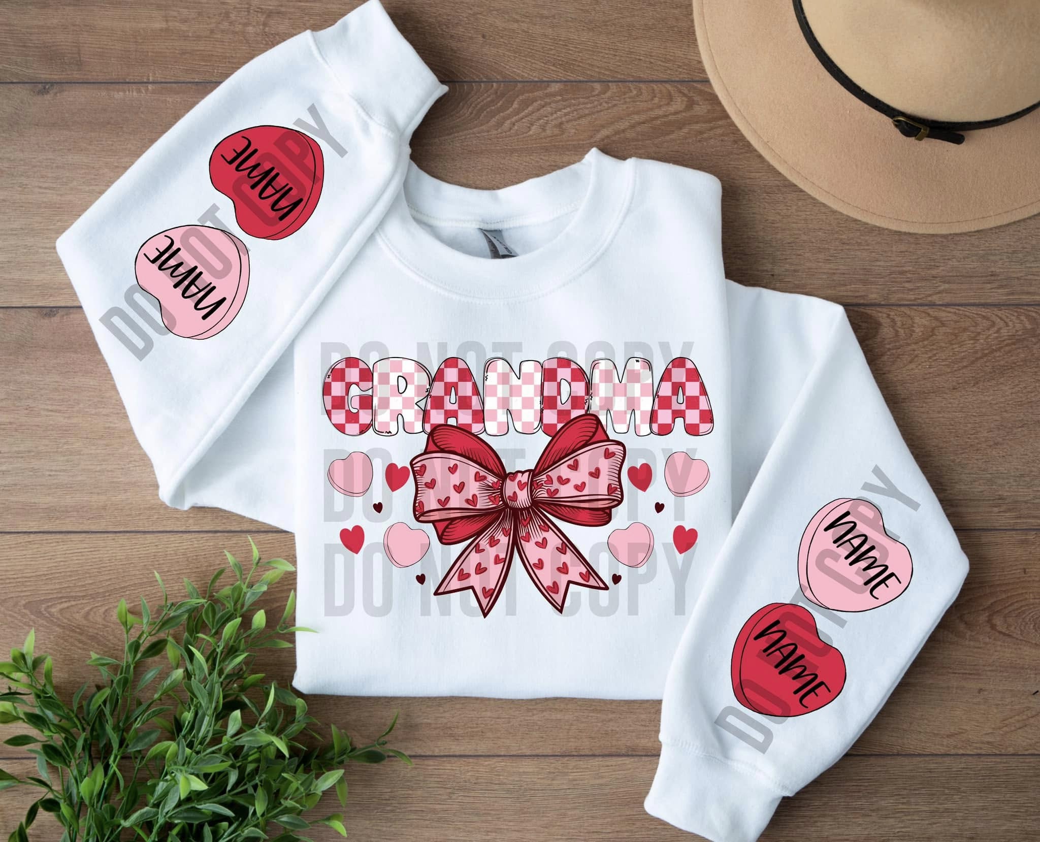 CANDY HEART NAME SWEATSHIRT COLLECTION (MULTIPLE OPTIONS) - Image 2