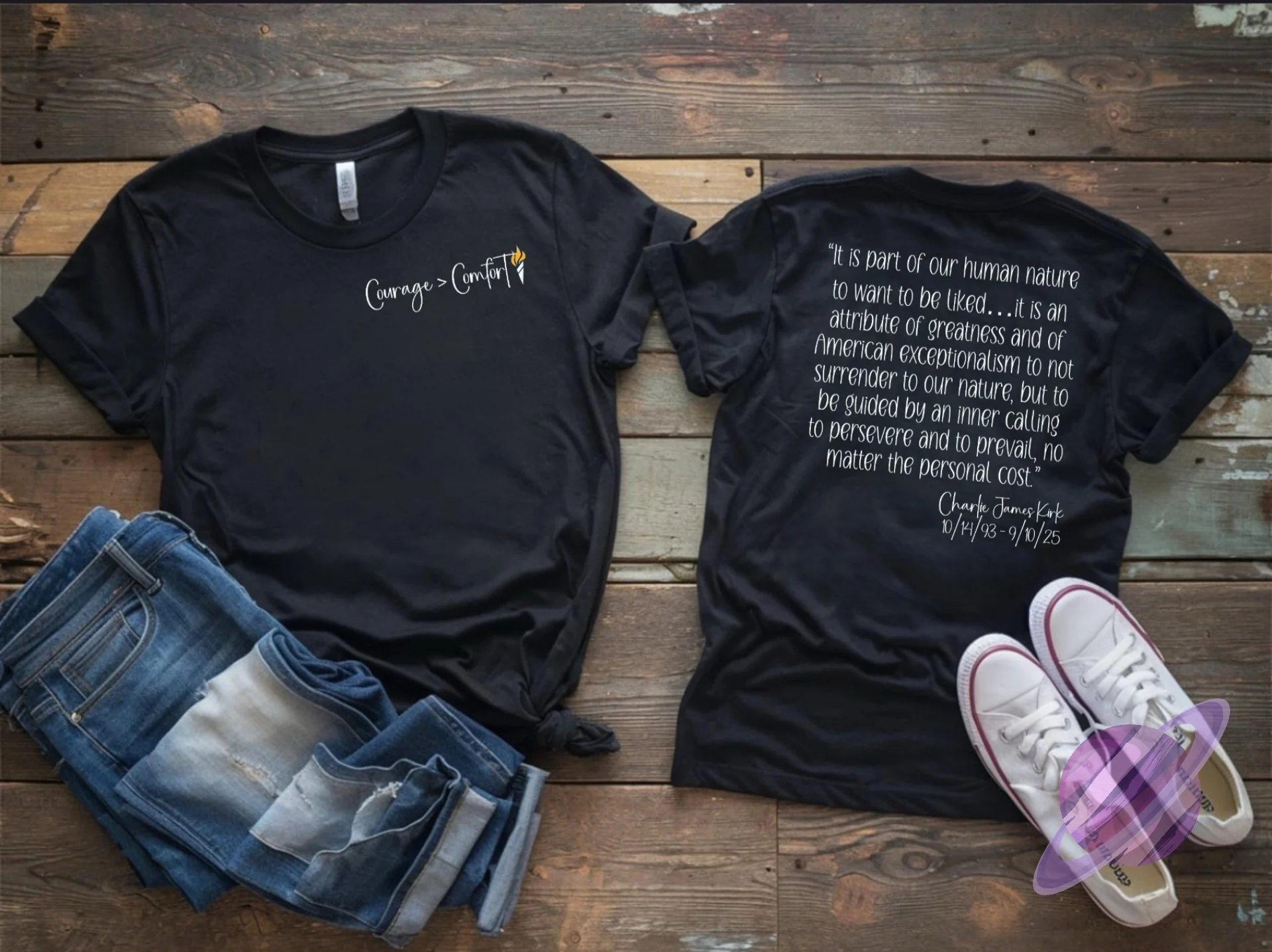 CHARLIE REMEMBRANCE DOUBLE SIDED TEE