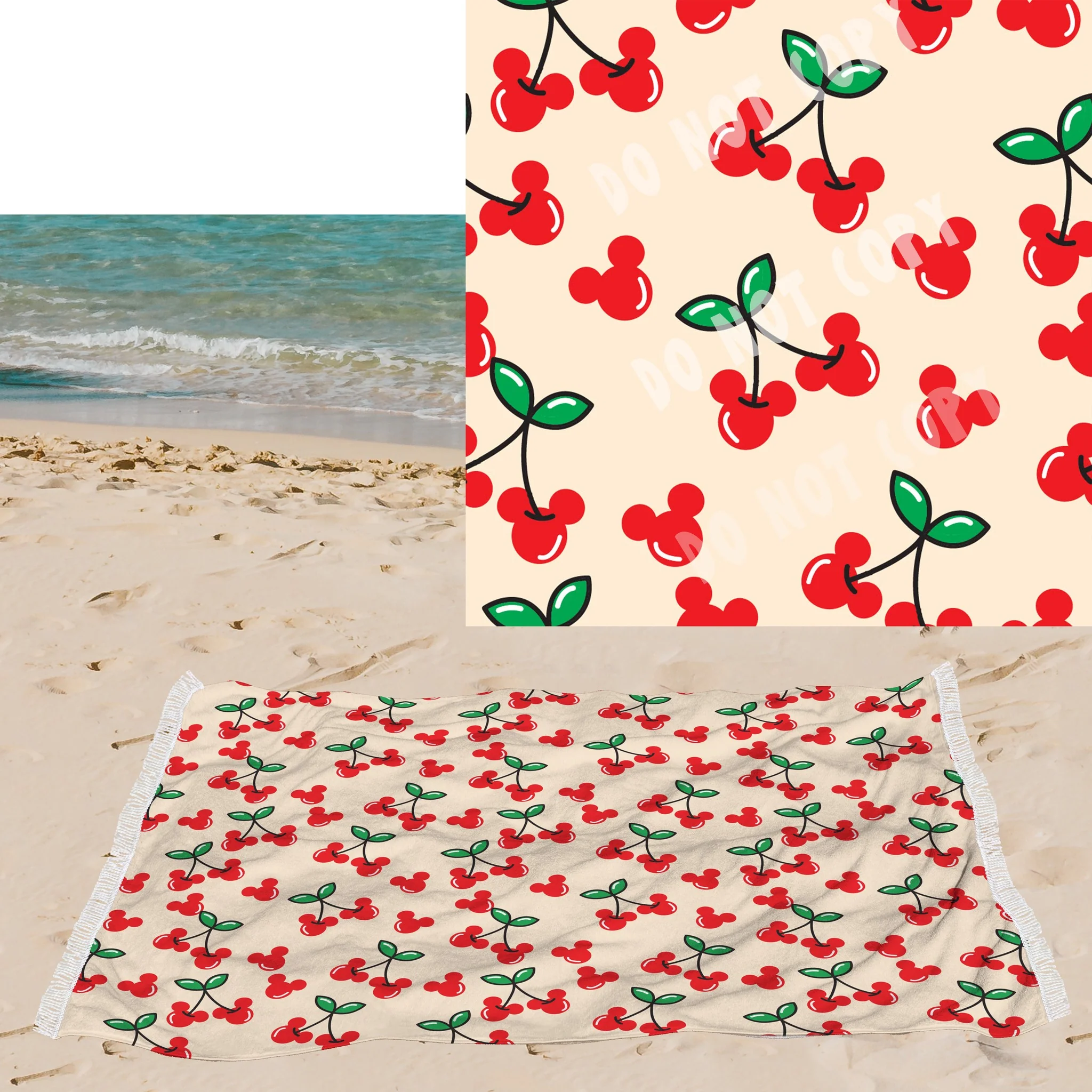 Cherry Ears-OVERSIZED BEACH TOWEL 6-PREORDER CLOSING 3/20