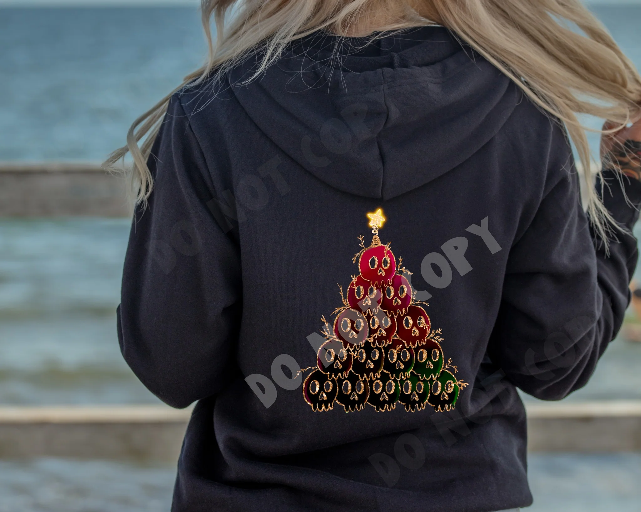 CREEPMAS- SKELLY XMAS- HEAVY COTTON FRONT ZIP UNISEX HOODIE PREORDER CLOSING 7/29