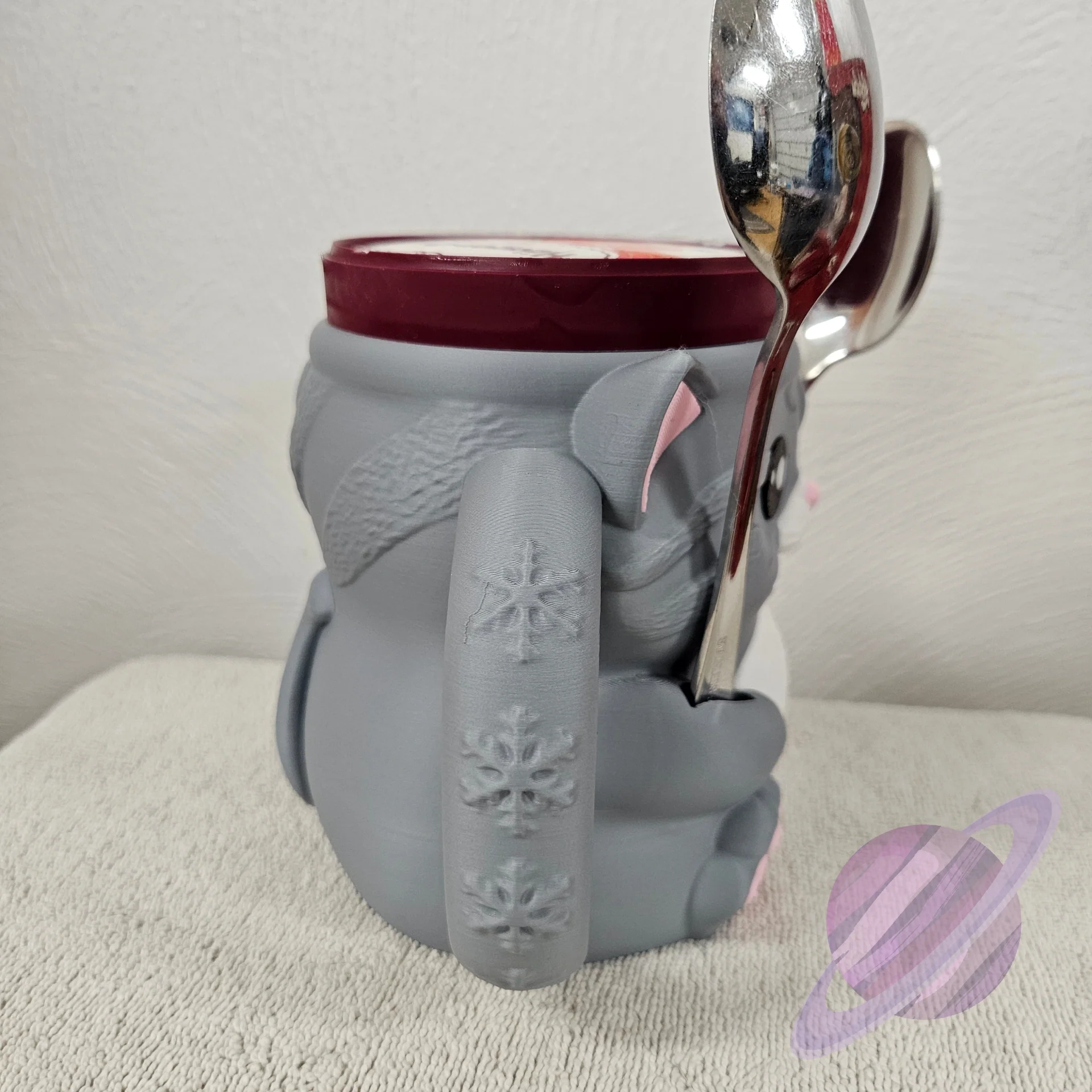 CUDDLES THE CAT- 3D PRINTED ICE CREAM PINT HOLDER - Image 4