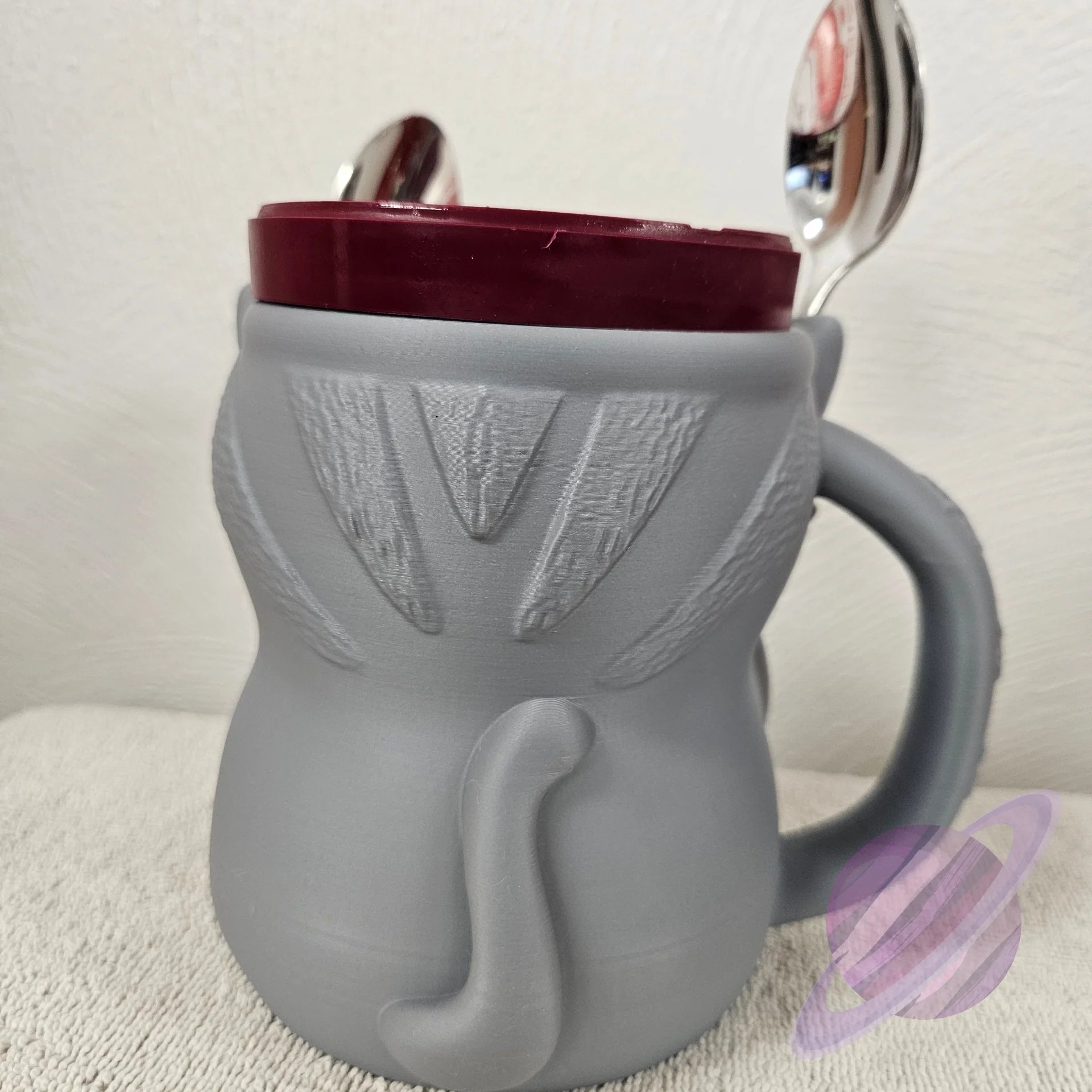 CUDDLES THE CAT- 3D PRINTED ICE CREAM PINT HOLDER - Image 5