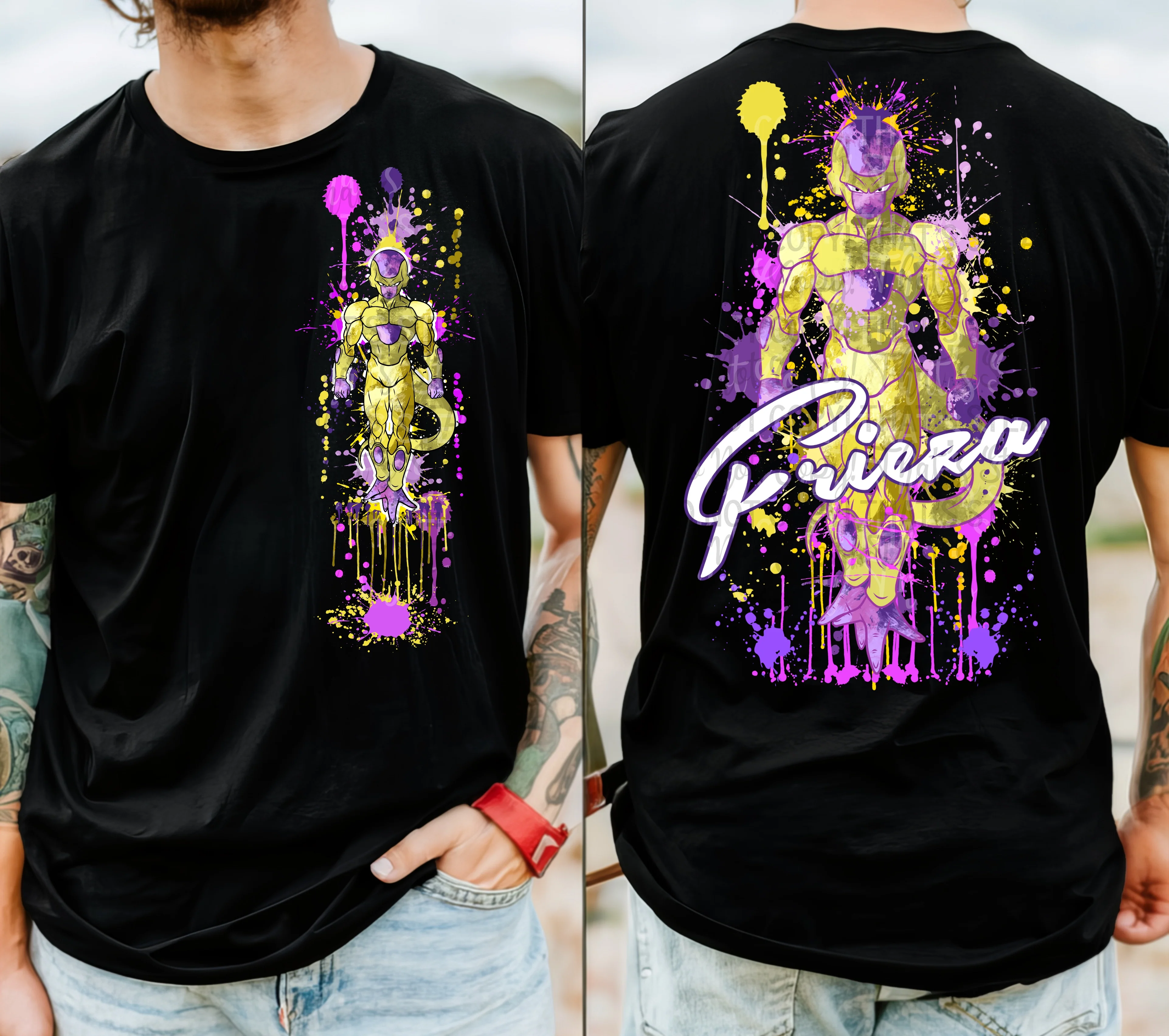 DBZ SPLATTER DOUBLE SIDED TEE