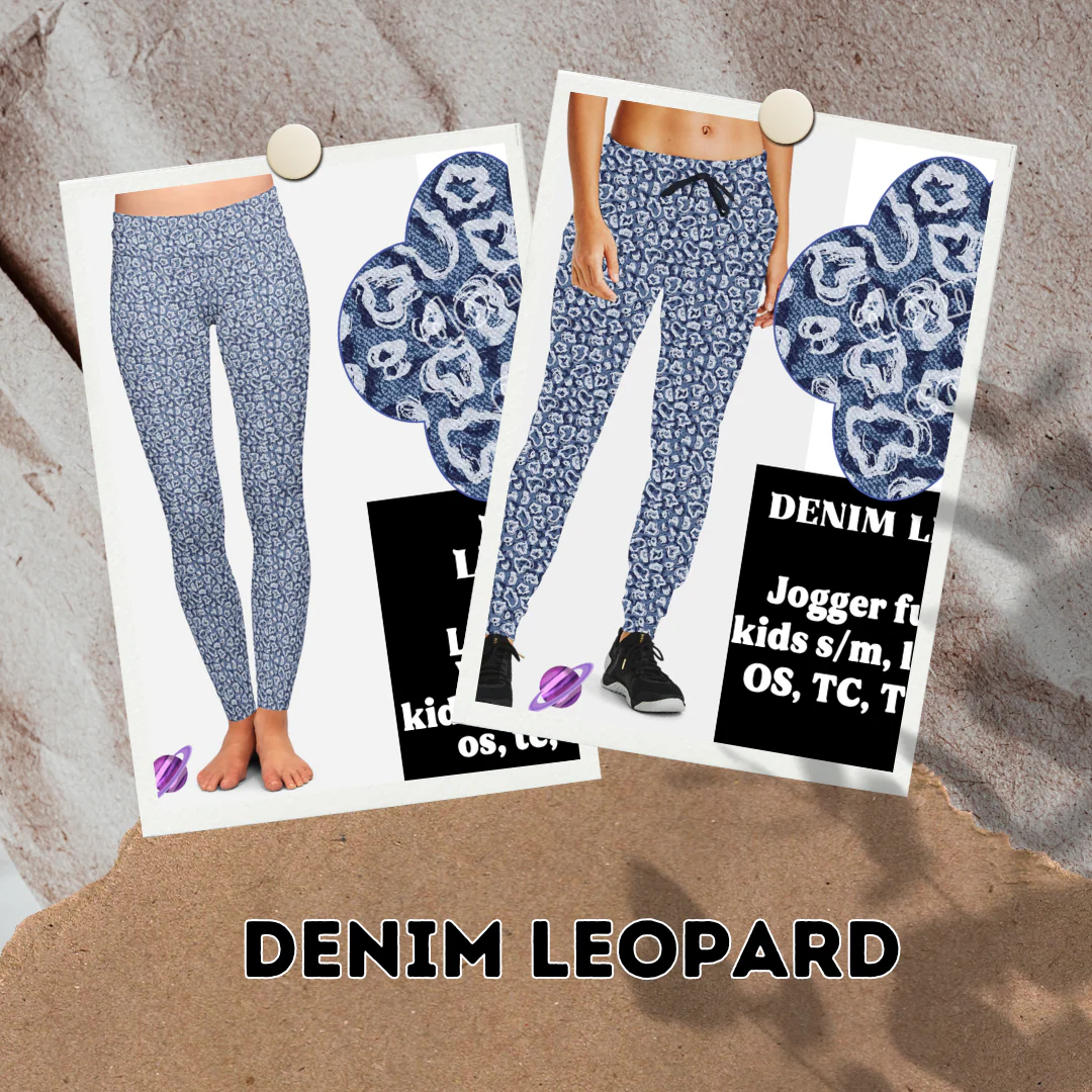 DENIM LEOPARD- DENIM PATTERN RUN - LEGGING/CAPRI - Image 3