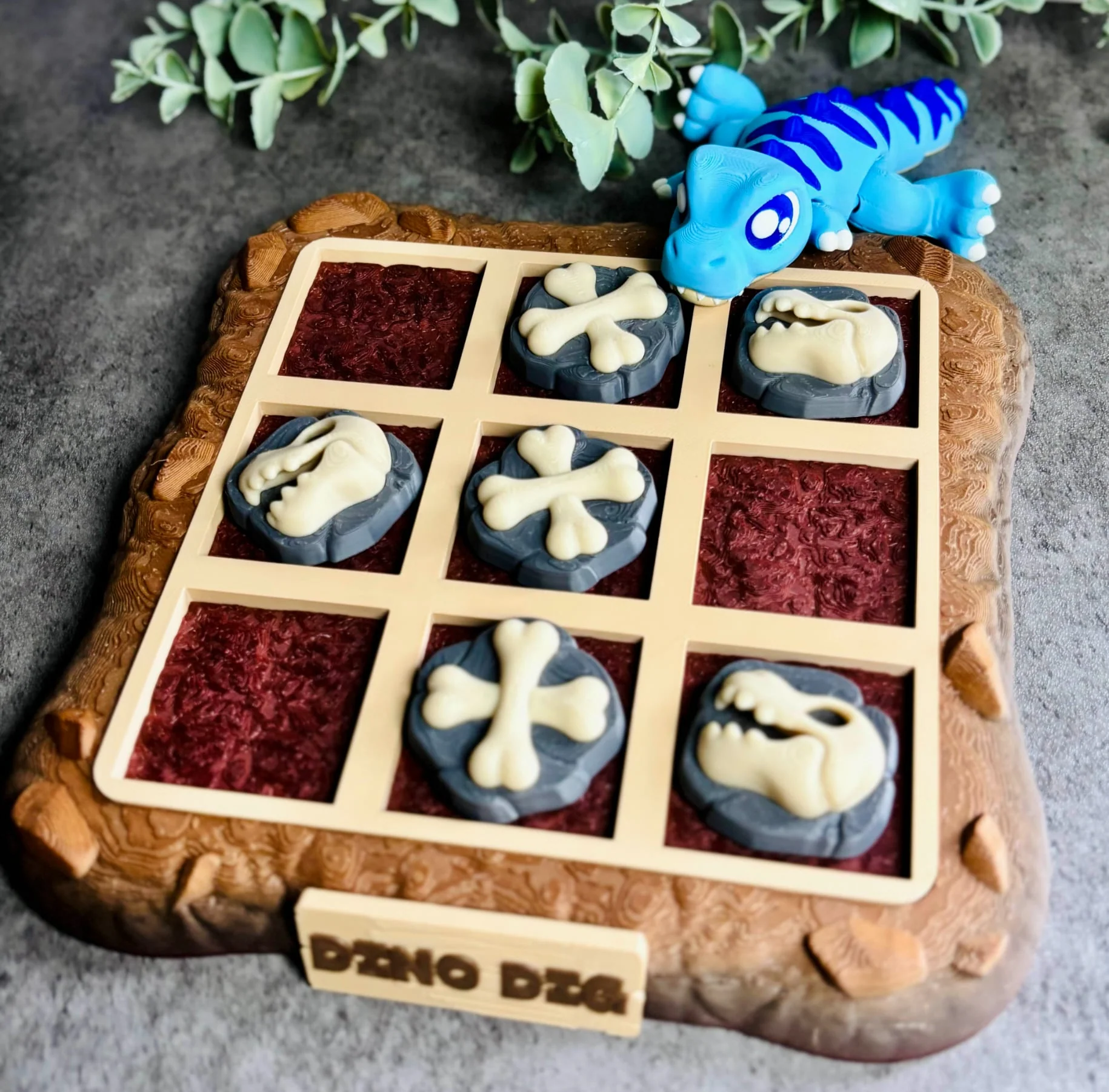 DINO DIG MAGNETIC TIC TAC TOE- 3D PRINTED - Image 2