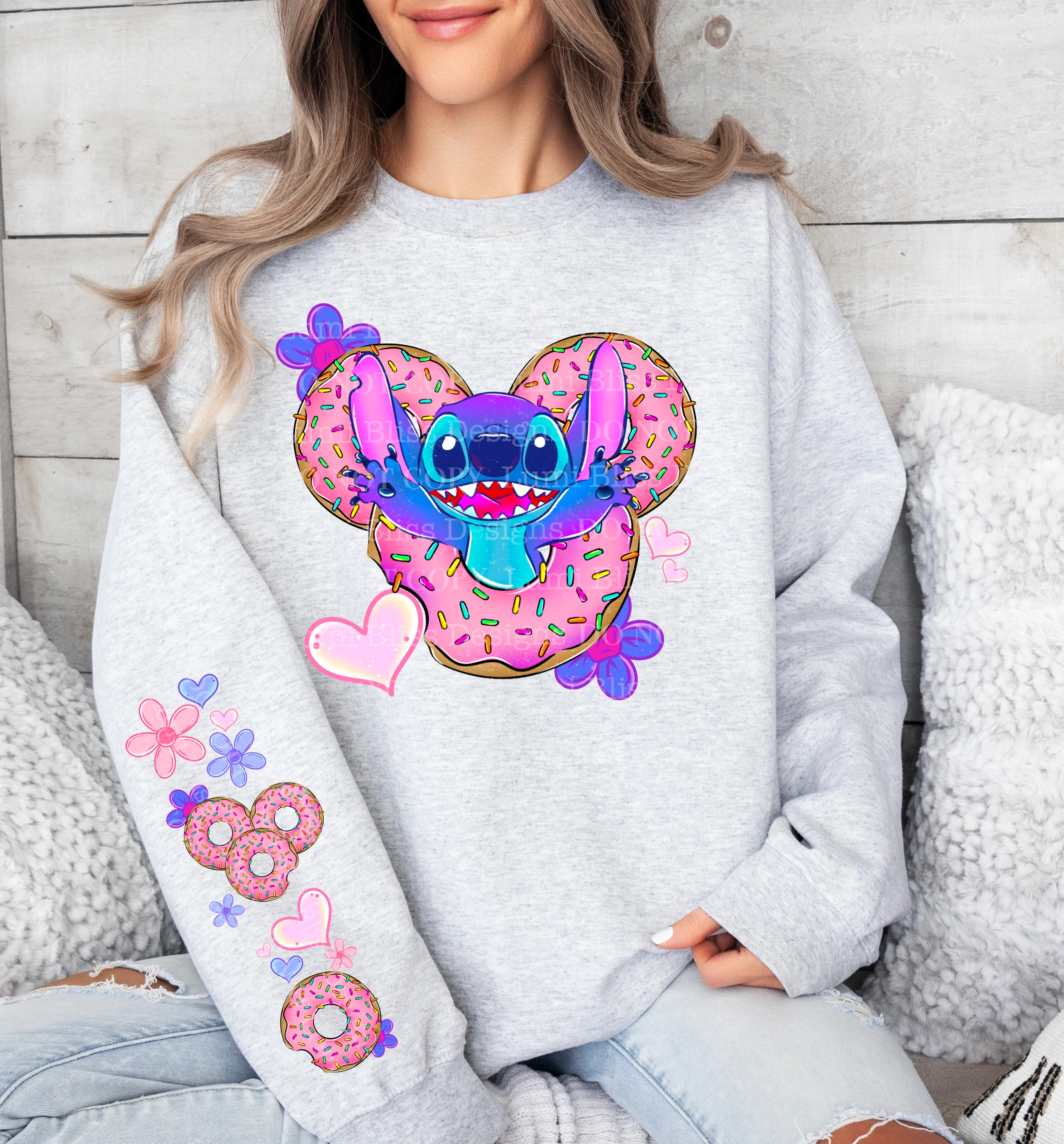 DONUT ALIEN SWEATSHIRT W/ SLEEVE PRINT - Image 2