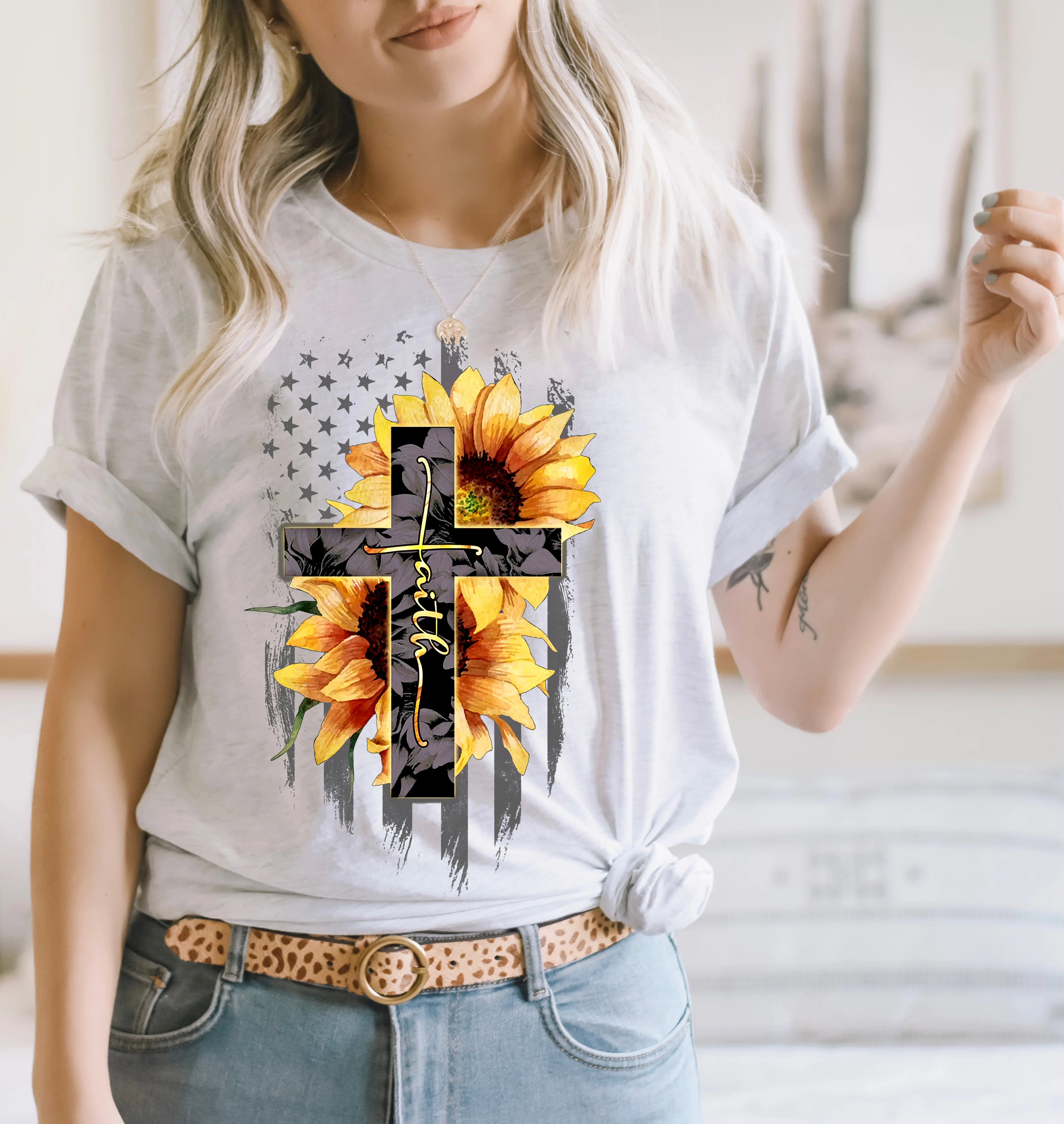 FAITH SUNFLOWER TEE - Image 2