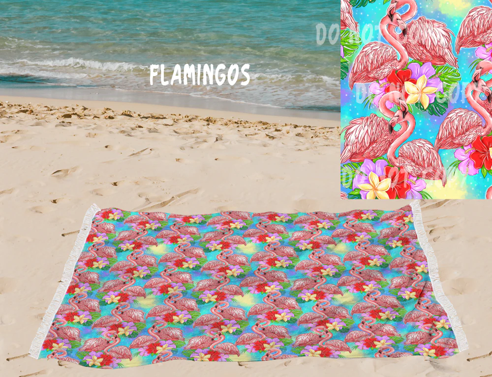 Flamingos-OVERSIZED BEACH TOWEL 6-PREORDER CLOSING 3/20