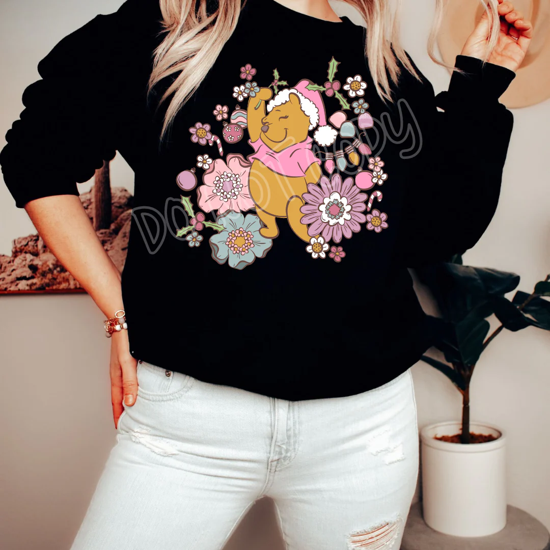FLORAL BEAR - HOLIDAY RUN 2 - UNISEX TEE ADULTS/KIDS