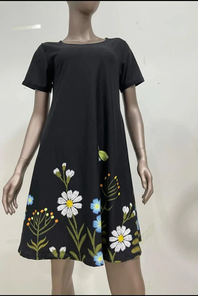 FLORAL BUTTERFLIES - T-DRESS W/ POCKETS - Image 5