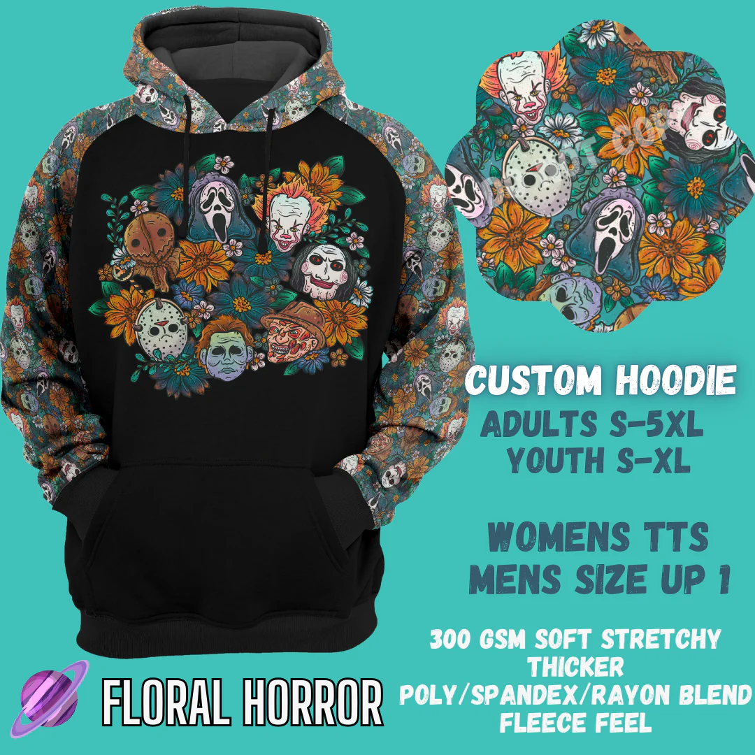 FLORAL HORROR- HOODIE OUTFIT RUN- PREORDER 2/20