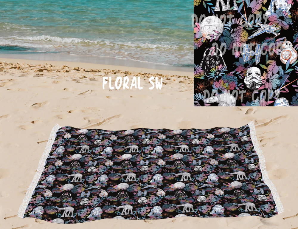 Floral SW-OVERSIZED BEACH TOWEL 6-PREORDER CLOSING 3/20