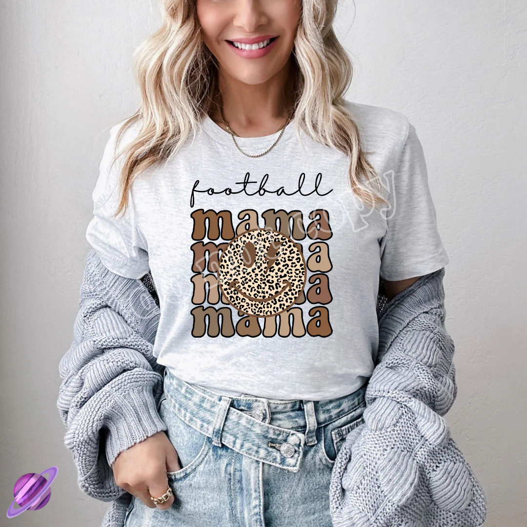 Football Mama Smiley Tee