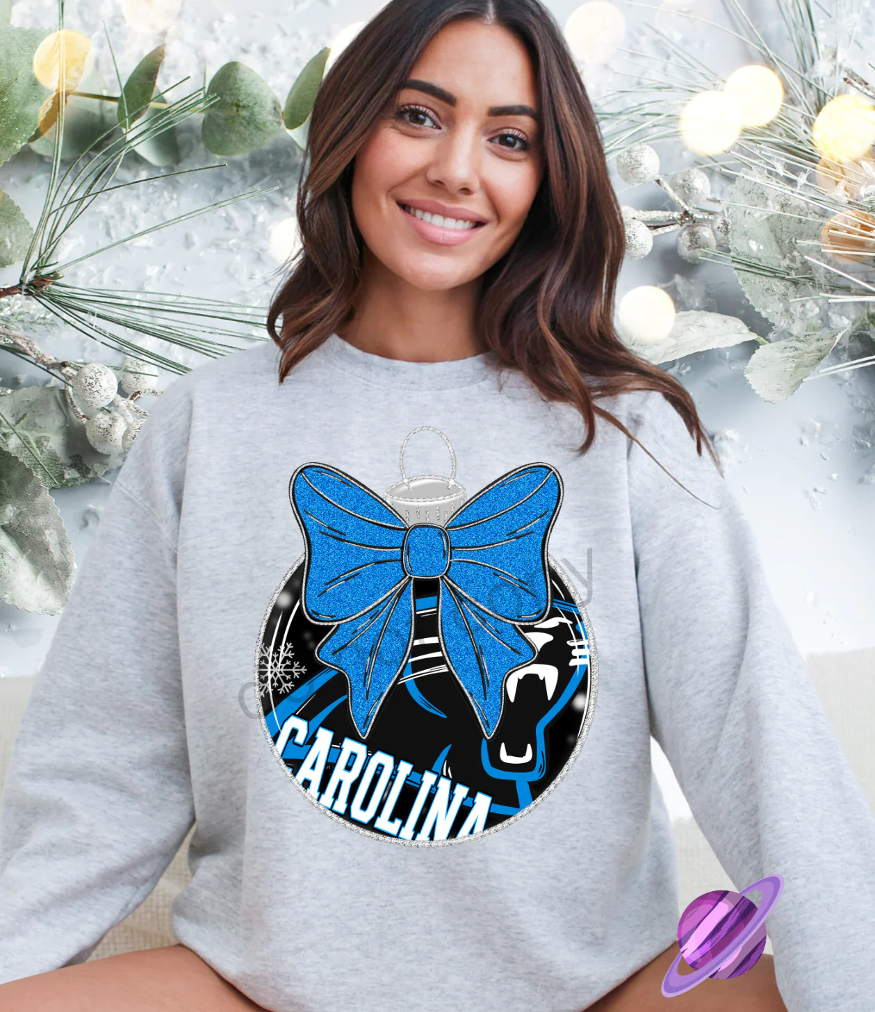 FOOTBALL ORNAMENT BLING SWEATSHIRT (MULTIPLE CHOICES) PART 1 - Image 2
