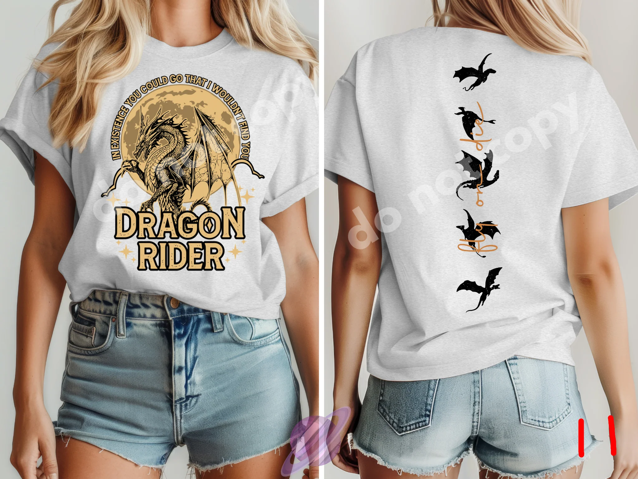 FOURTH W DRAGON COLLECTION PART 1 - POCKET PRINT DOUBLE SIDED TEE (MULTIPLE OPTIONS) - Image 11