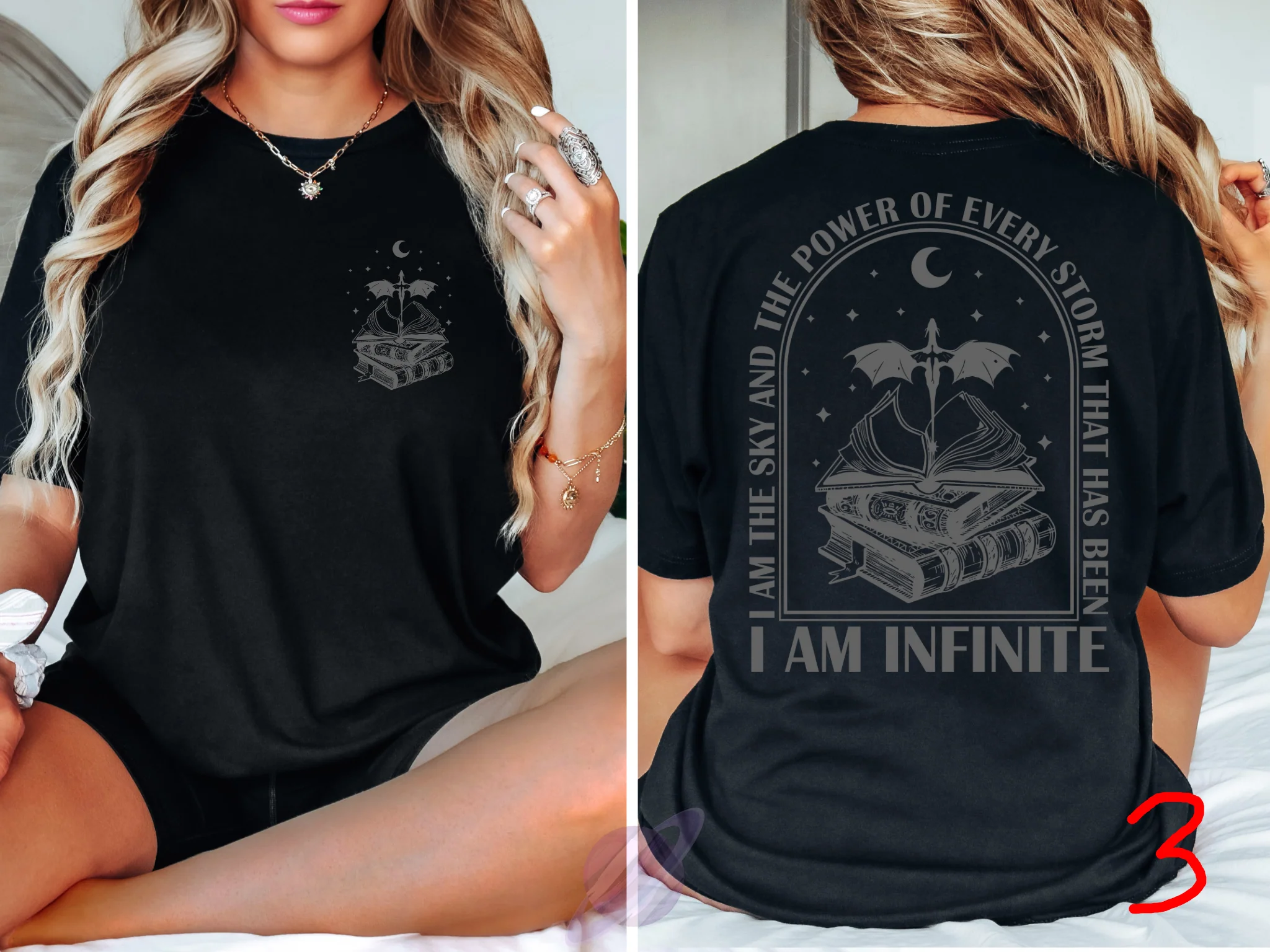 FOURTH W DRAGON COLLECTION PART 1 - POCKET PRINT DOUBLE SIDED TEE (MULTIPLE OPTIONS) - Image 3