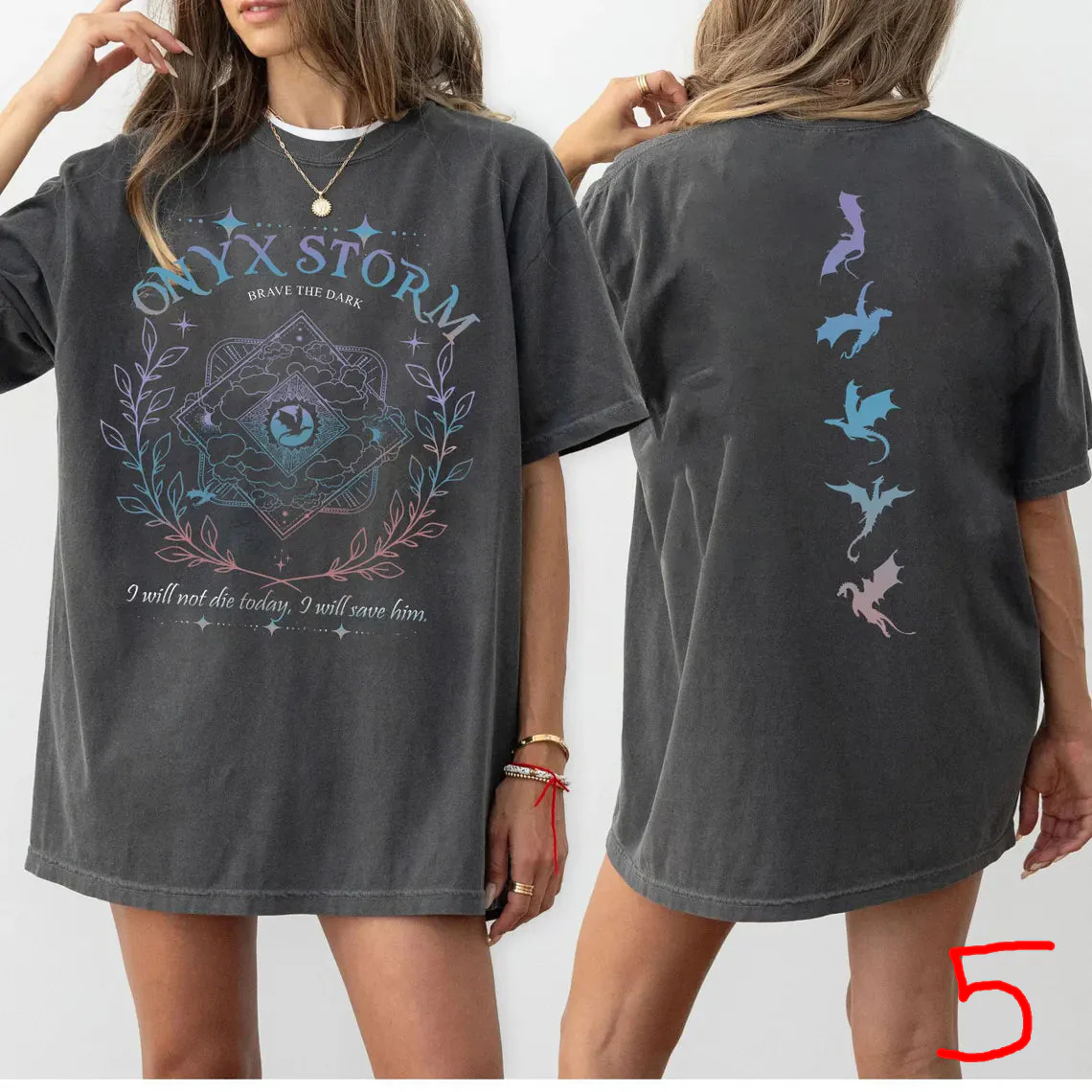 FOURTH W DRAGON COLLECTION PART 1 - POCKET PRINT DOUBLE SIDED TEE (MULTIPLE OPTIONS) - Image 5