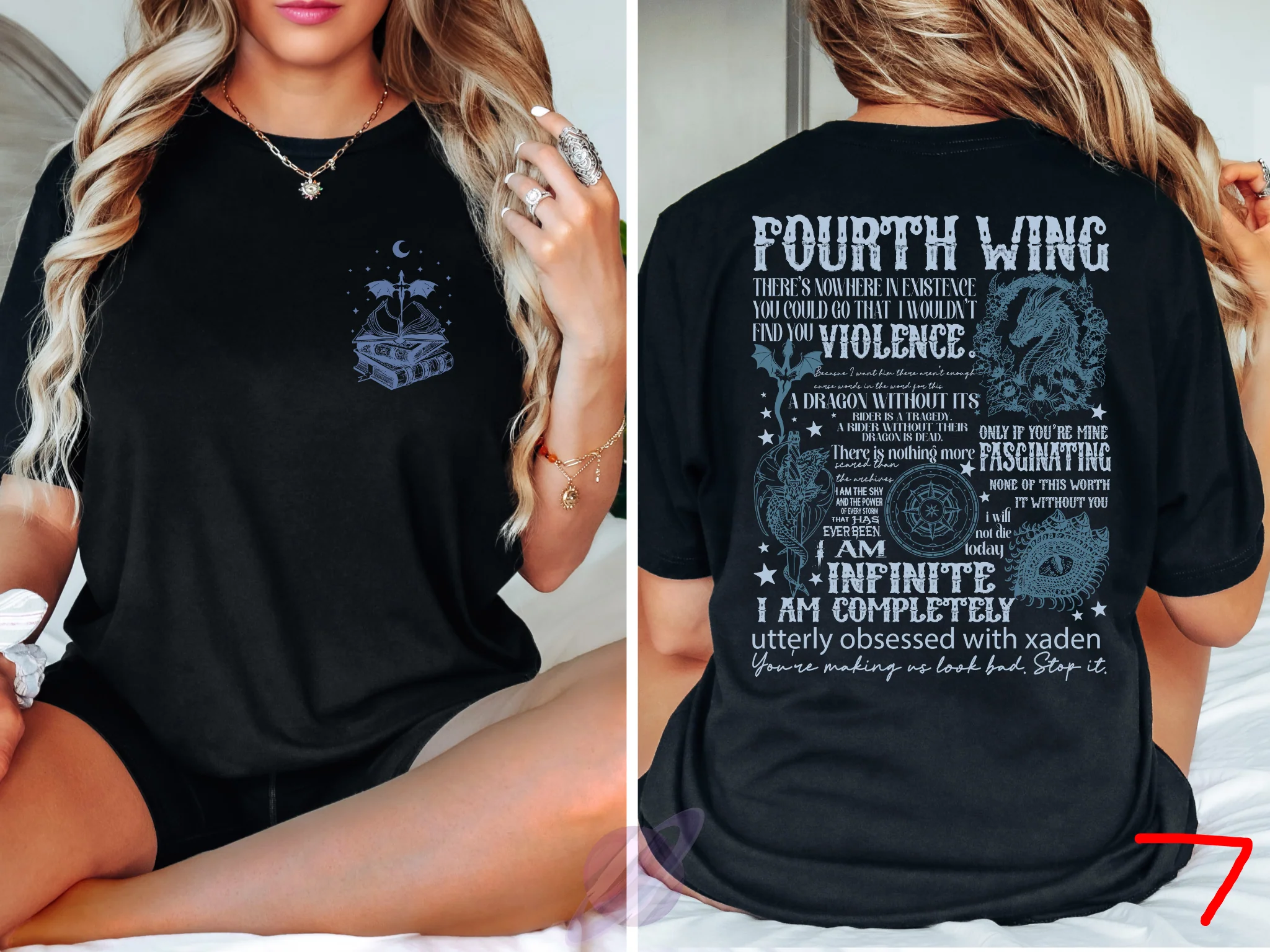 FOURTH W DRAGON COLLECTION PART 1 - POCKET PRINT DOUBLE SIDED TEE (MULTIPLE OPTIONS) - Image 7