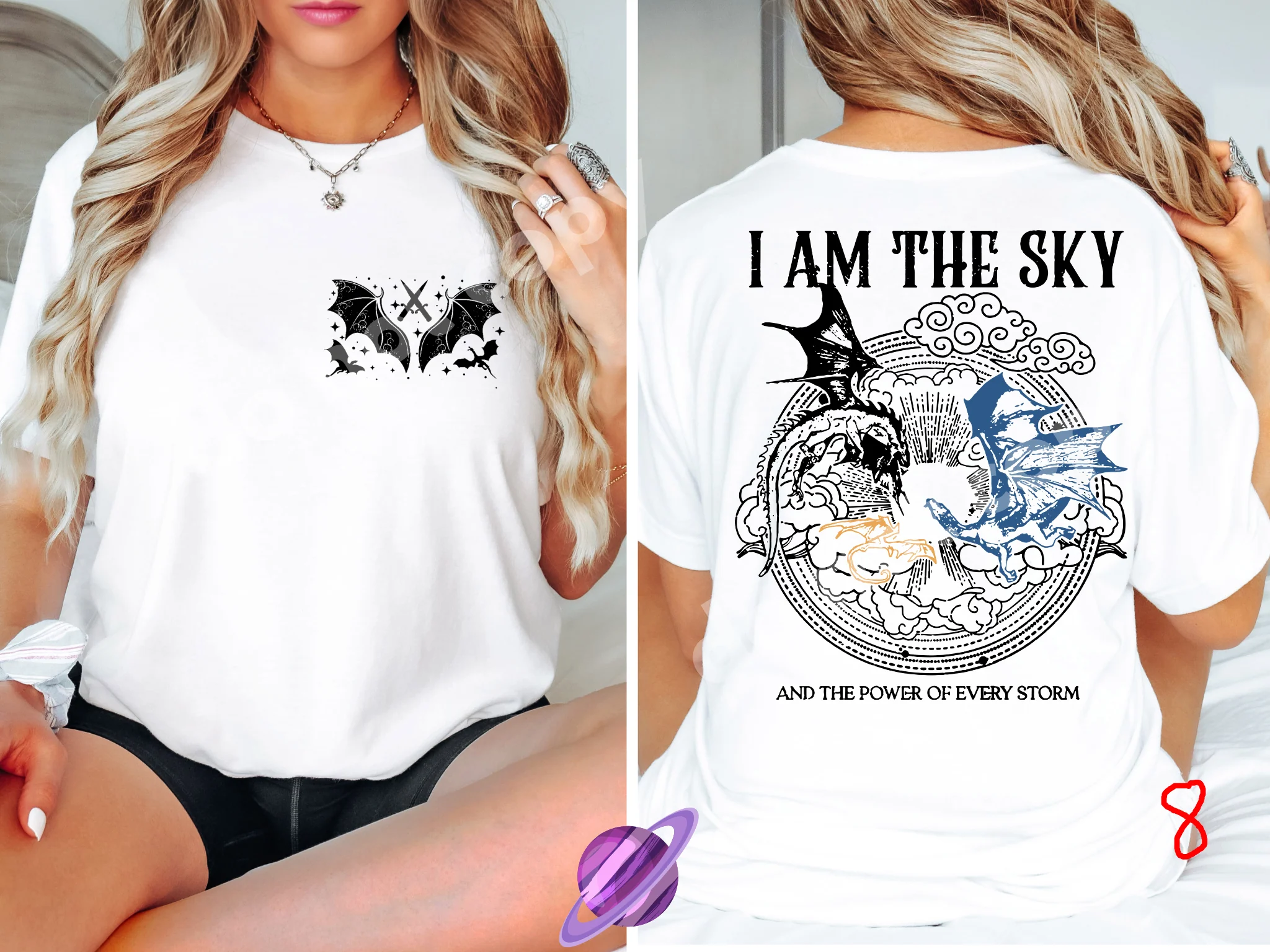 FOURTH W DRAGON COLLECTION PART 1 - POCKET PRINT DOUBLE SIDED TEE (MULTIPLE OPTIONS) - Image 8
