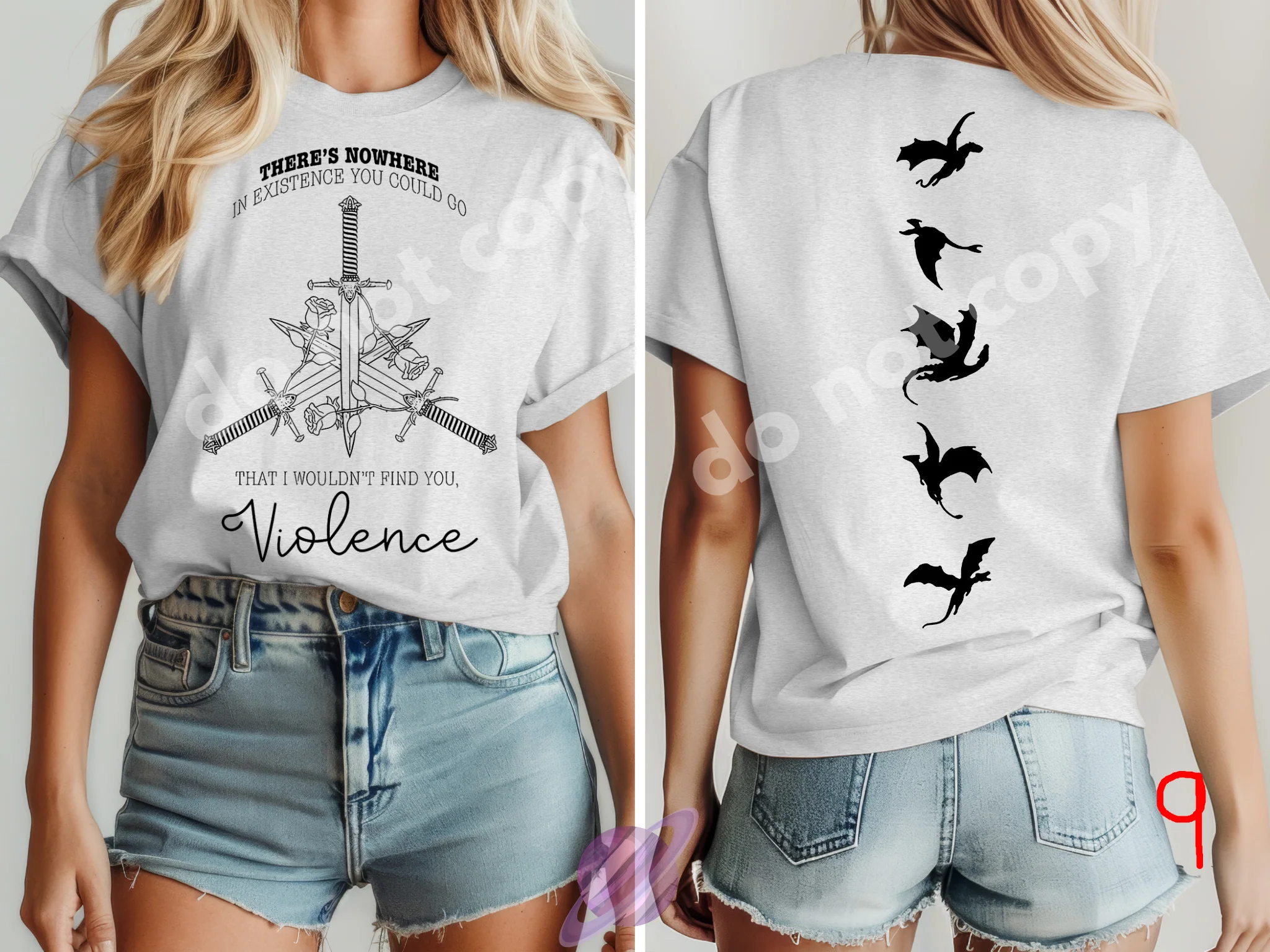 FOURTH W DRAGON COLLECTION PART 1 - POCKET PRINT DOUBLE SIDED TEE (MULTIPLE OPTIONS) - Image 9