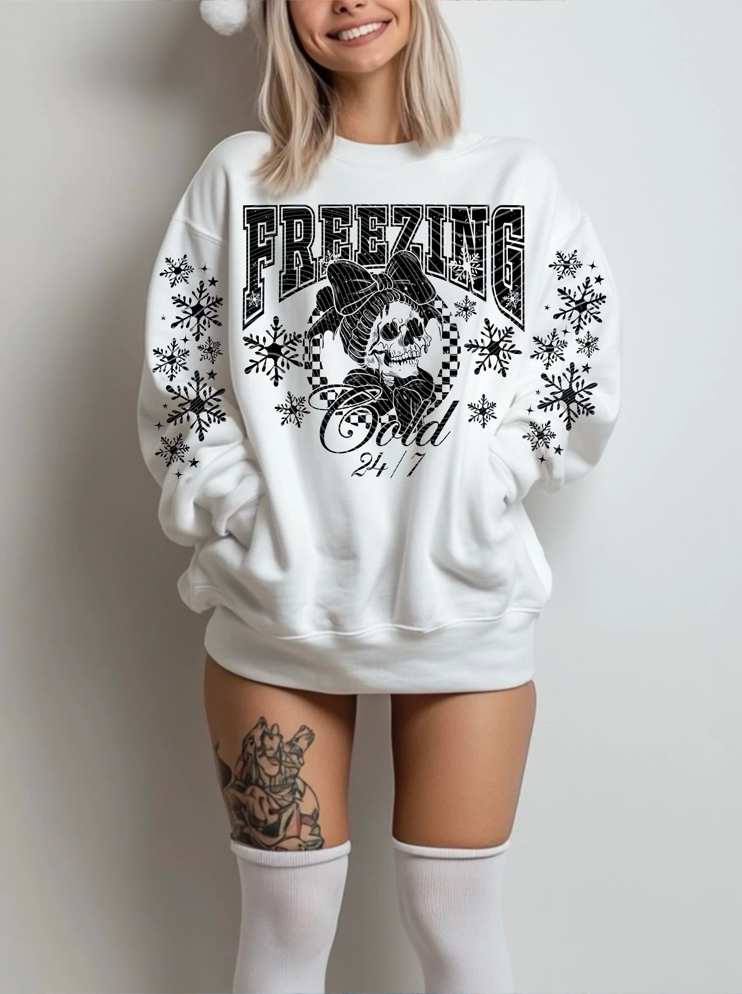 FREEZING COLD 24/7 BLACK W/ SLEEVE PRINT